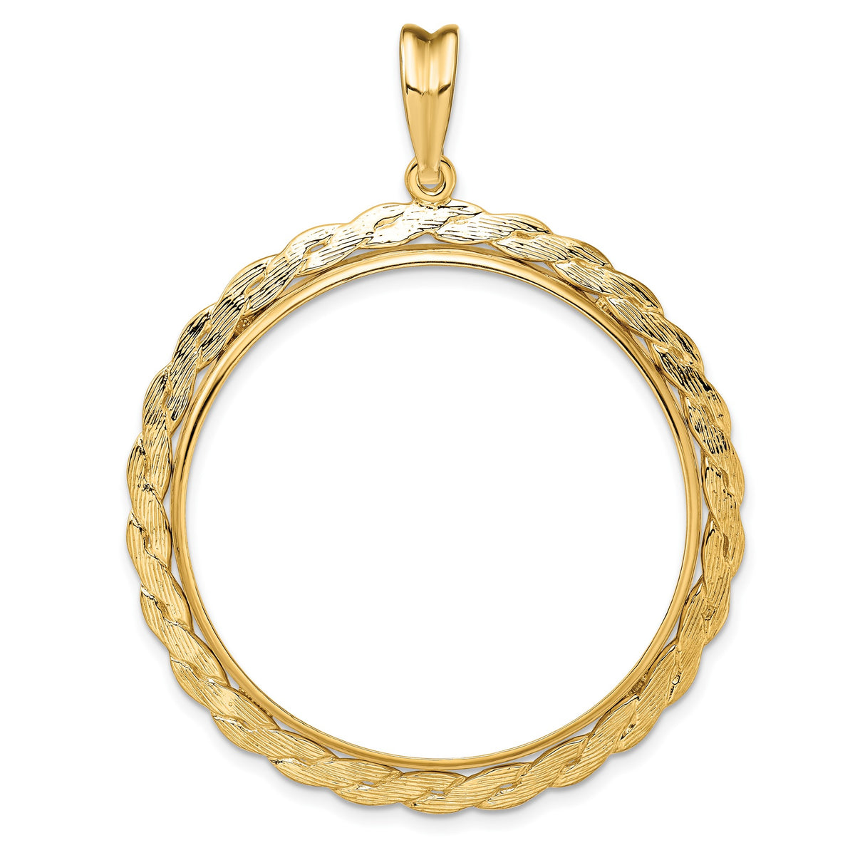 34 mm 14k Yellow Gold coin bezel for 34.2 mm Coin
