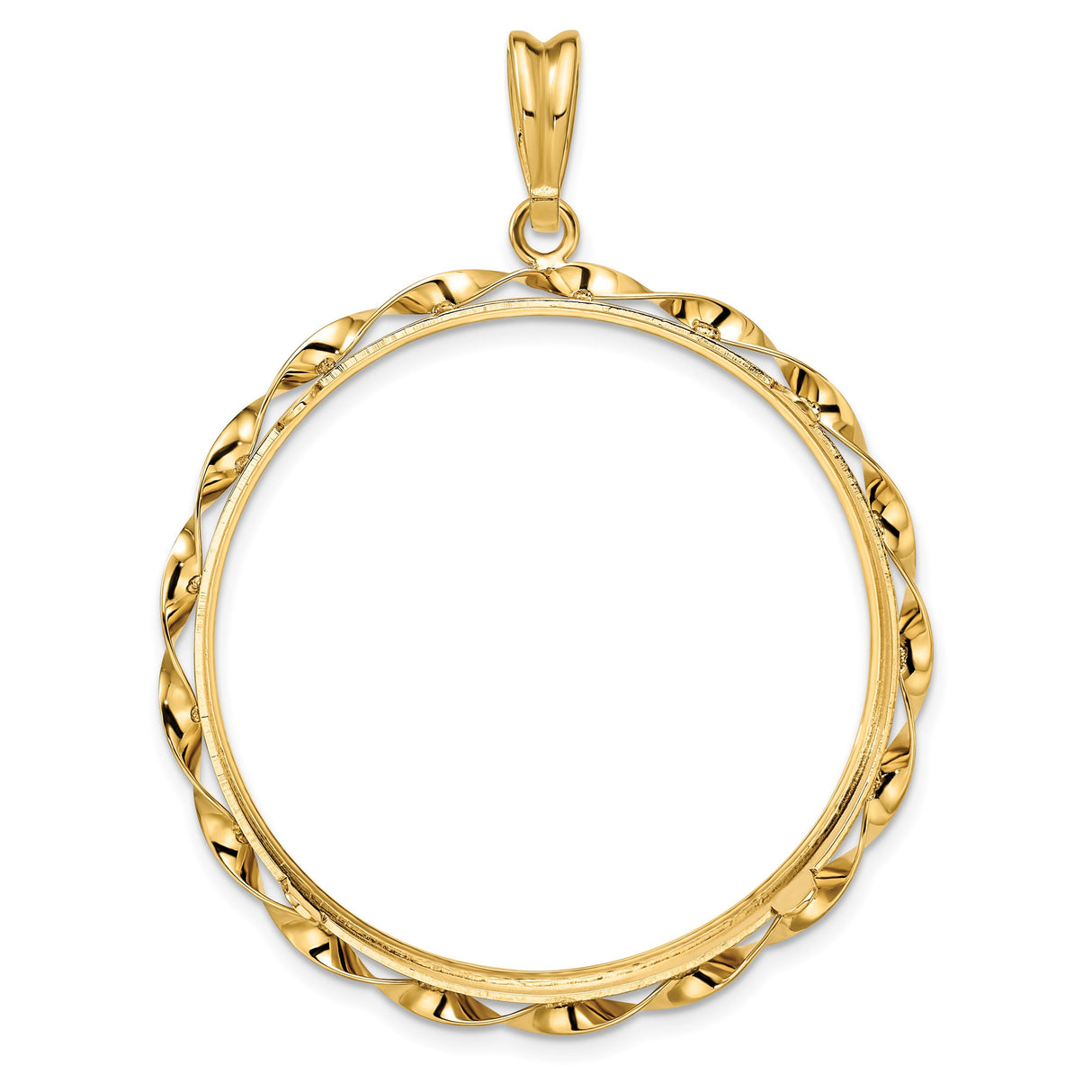 34 mm 14k Yellow Gold coin bezel for 34.2 mm Coin β additional image