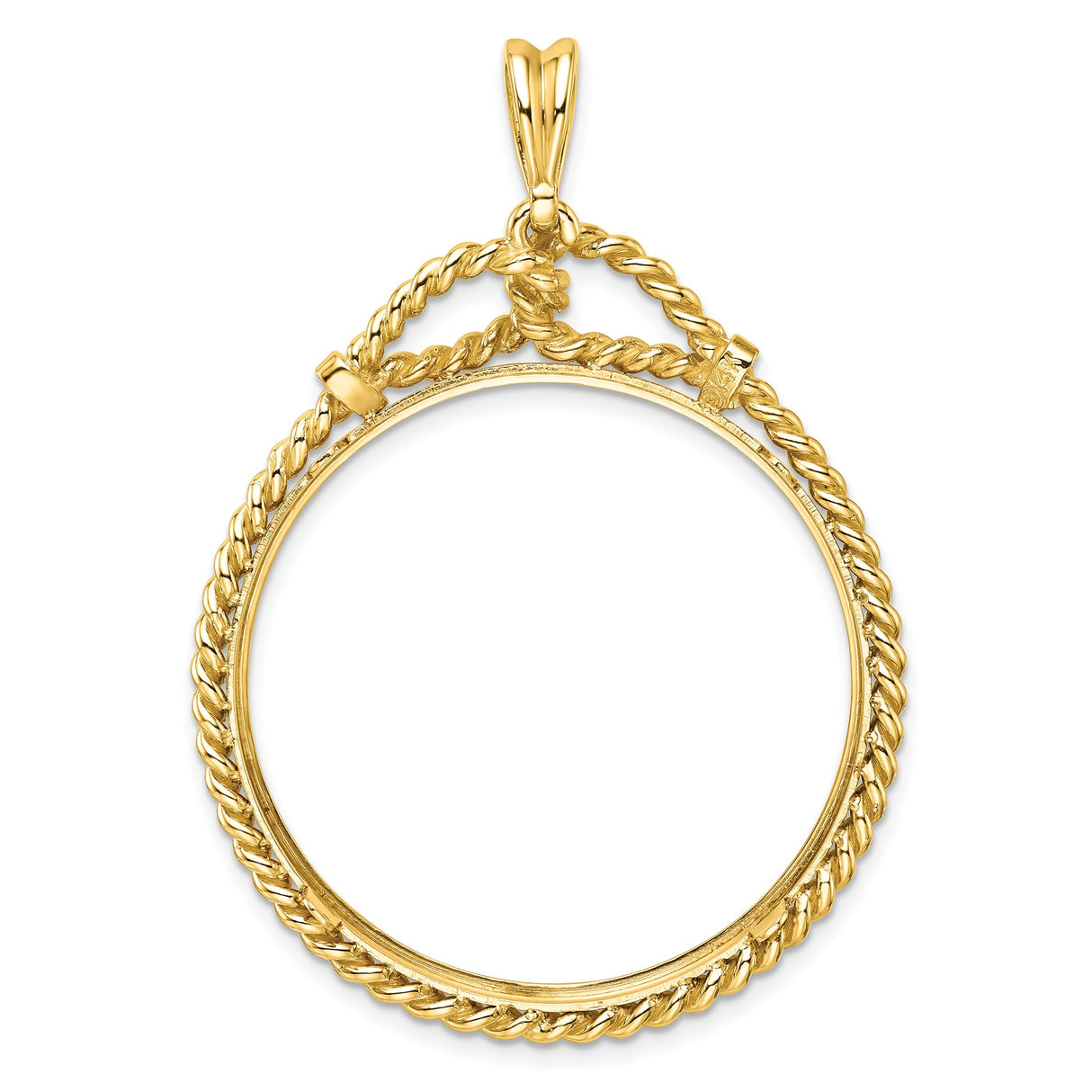 34 mm 14k Yellow Gold coin bezel for 34.2 mm Coin β additional image