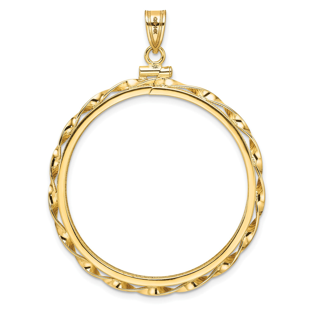 34 mm 14k Yellow Gold coin bezel for 34.2 mm Coin β additional image