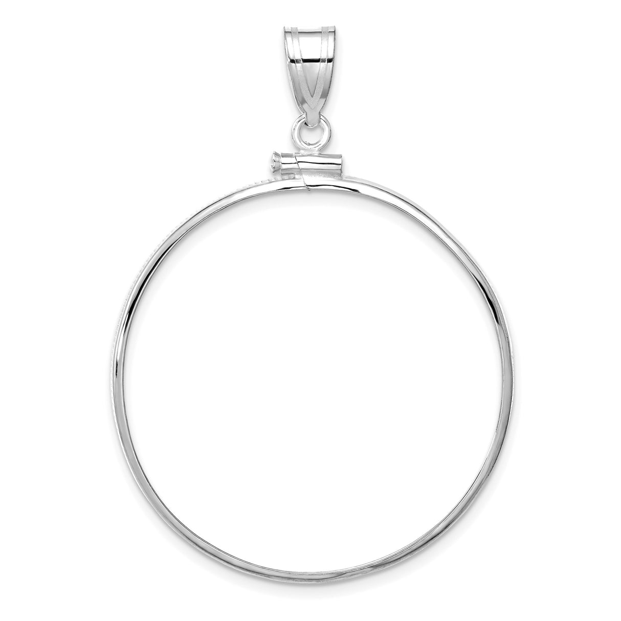 34 mm 14k White Gold coin bezel for 34.2 mm Coin