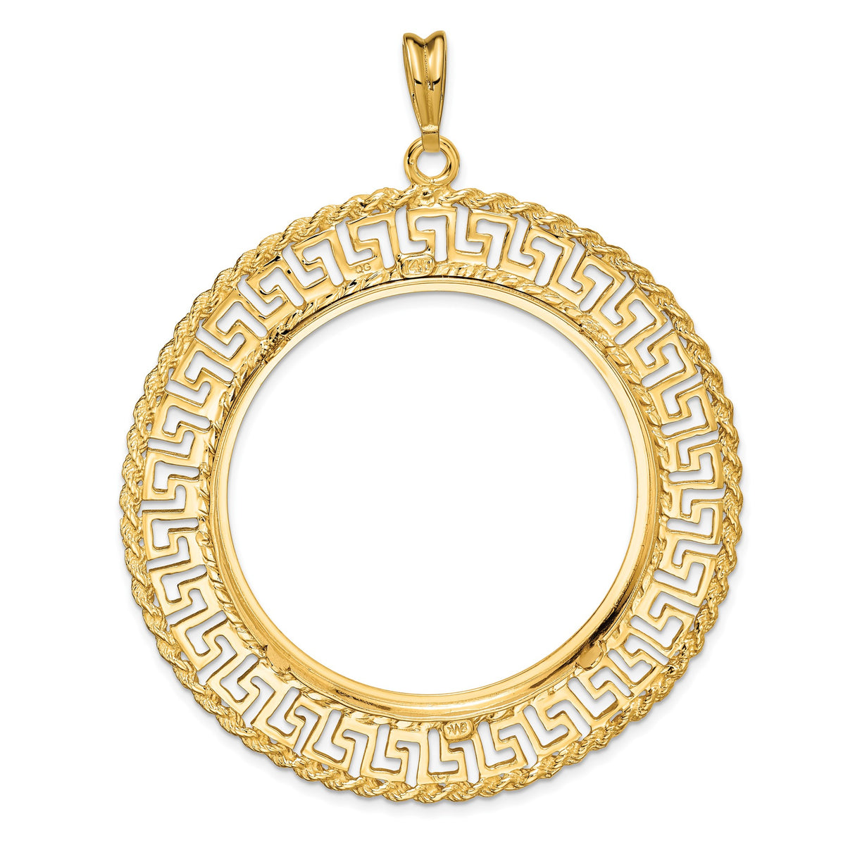 37 mm 14k Yellow Gold coin bezel for 37 mm Coin β additional image