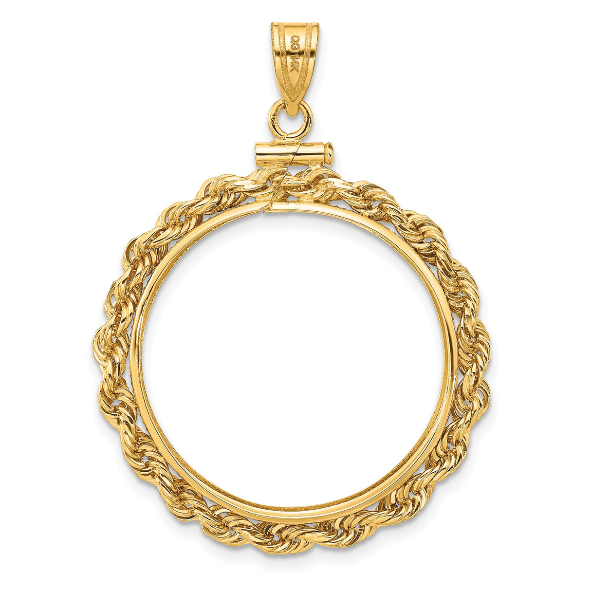 25 mm 14k Yellow Gold coin bezel for Australian $50 Nugget — additional image
