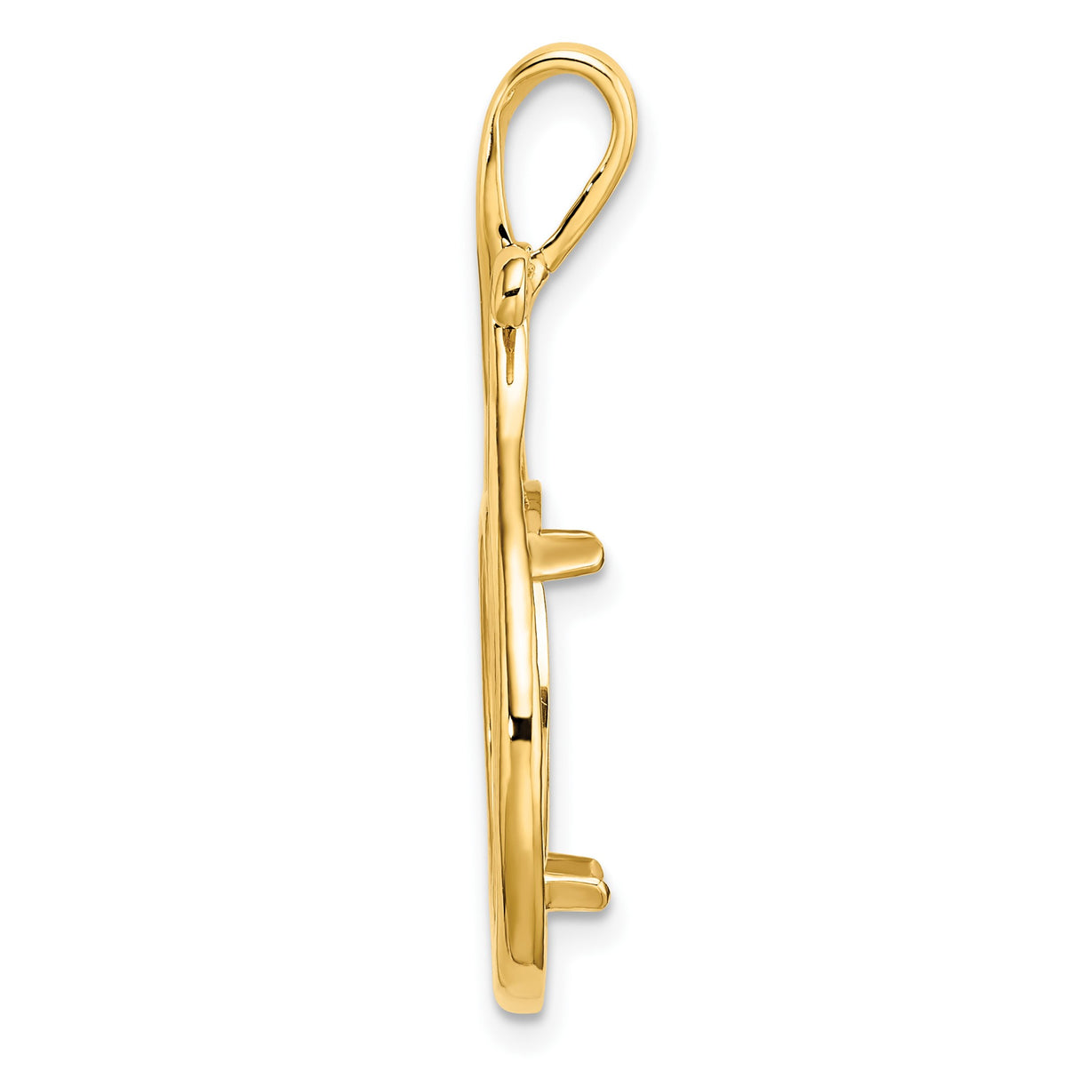 14 mm 14k Yellow Gold coin bezel for Australian $5 Kangaroo — alternate view