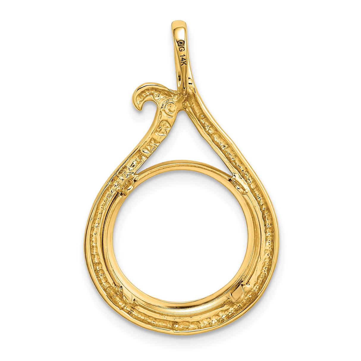 14 mm 14k Yellow Gold coin bezel for Australian $5 Kangaroo — additional image