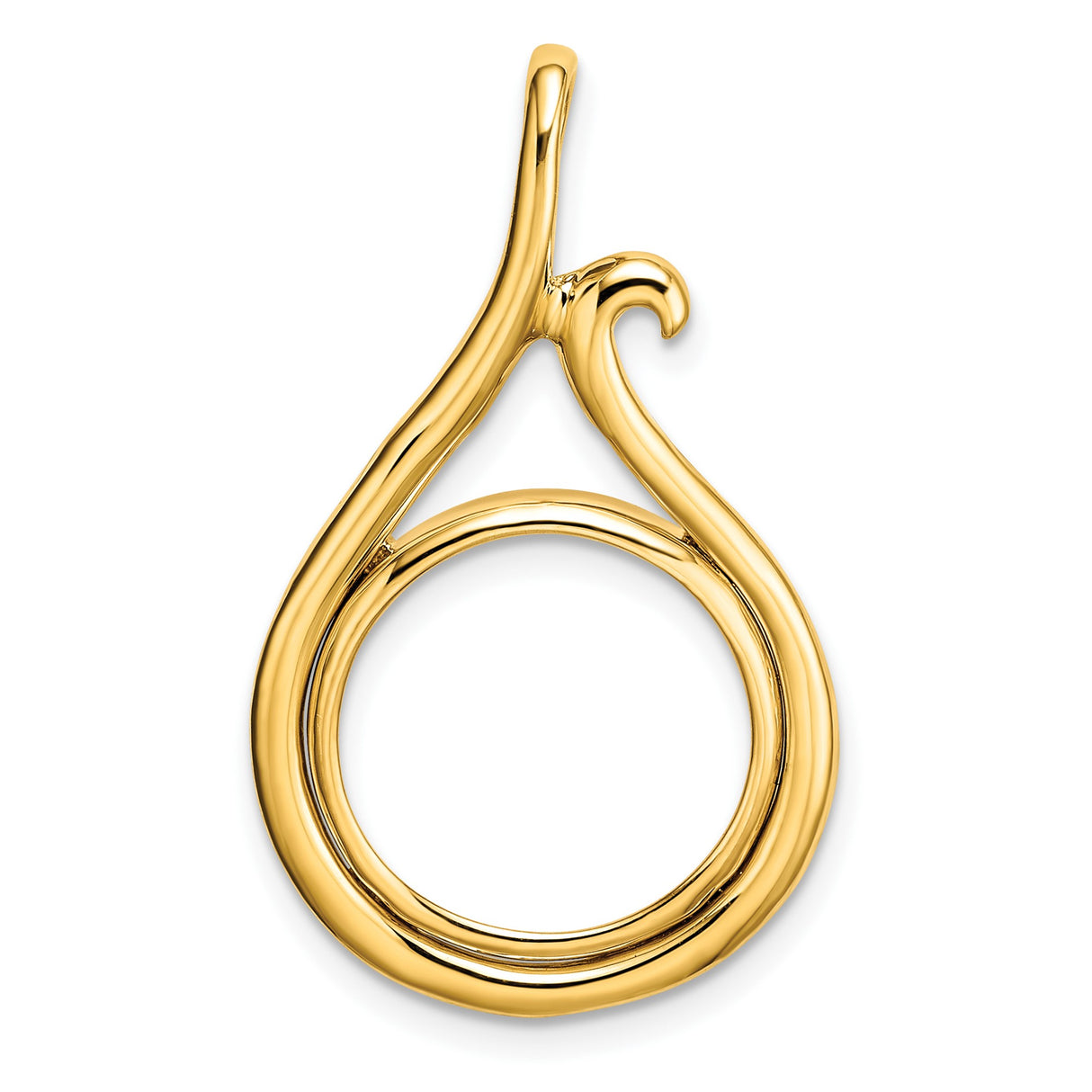 14 mm 14k Yellow Gold coin bezel for Australian $5 Kangaroo