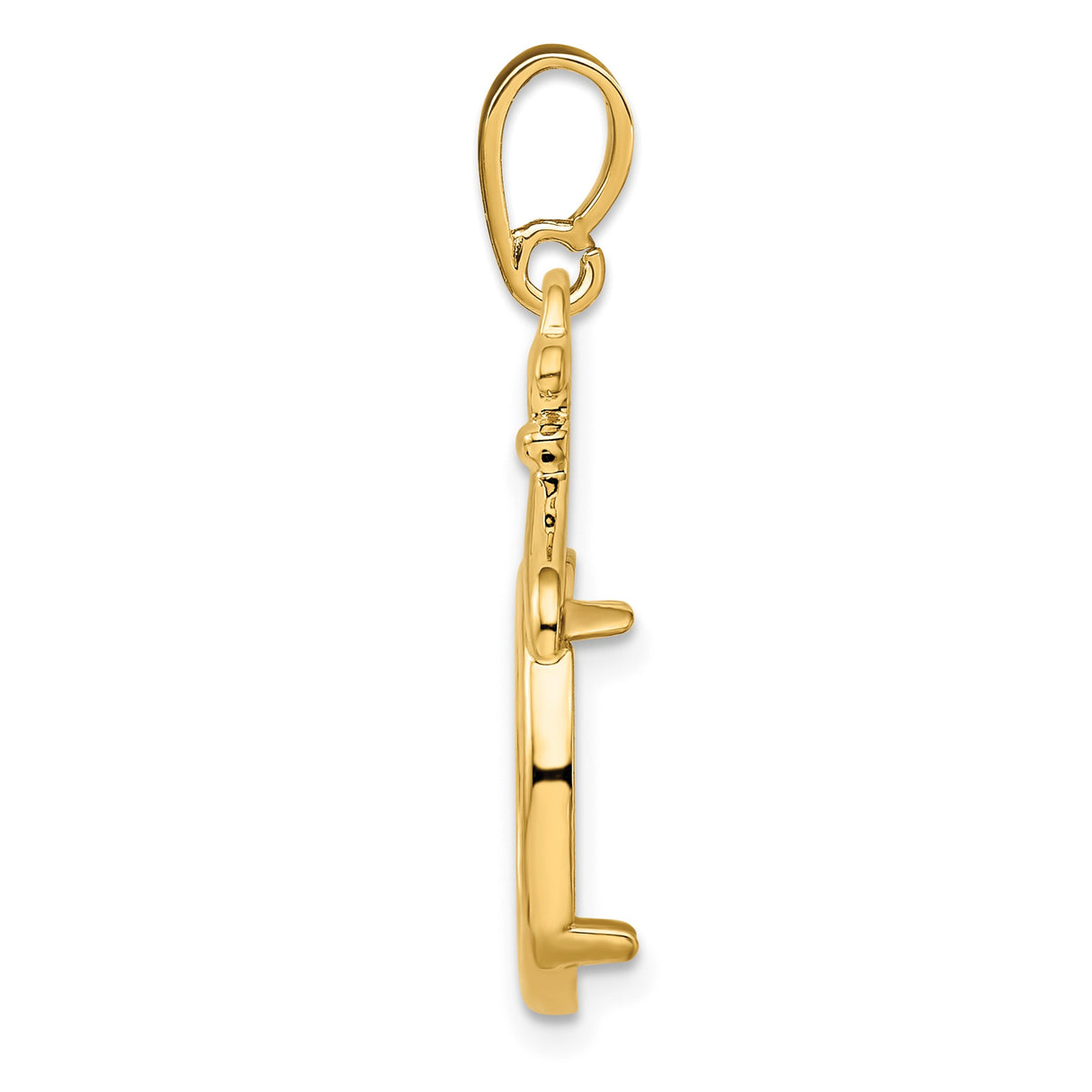 14 mm 14k Yellow Gold coin bezel for Australian $5 Kangaroo — alternate view