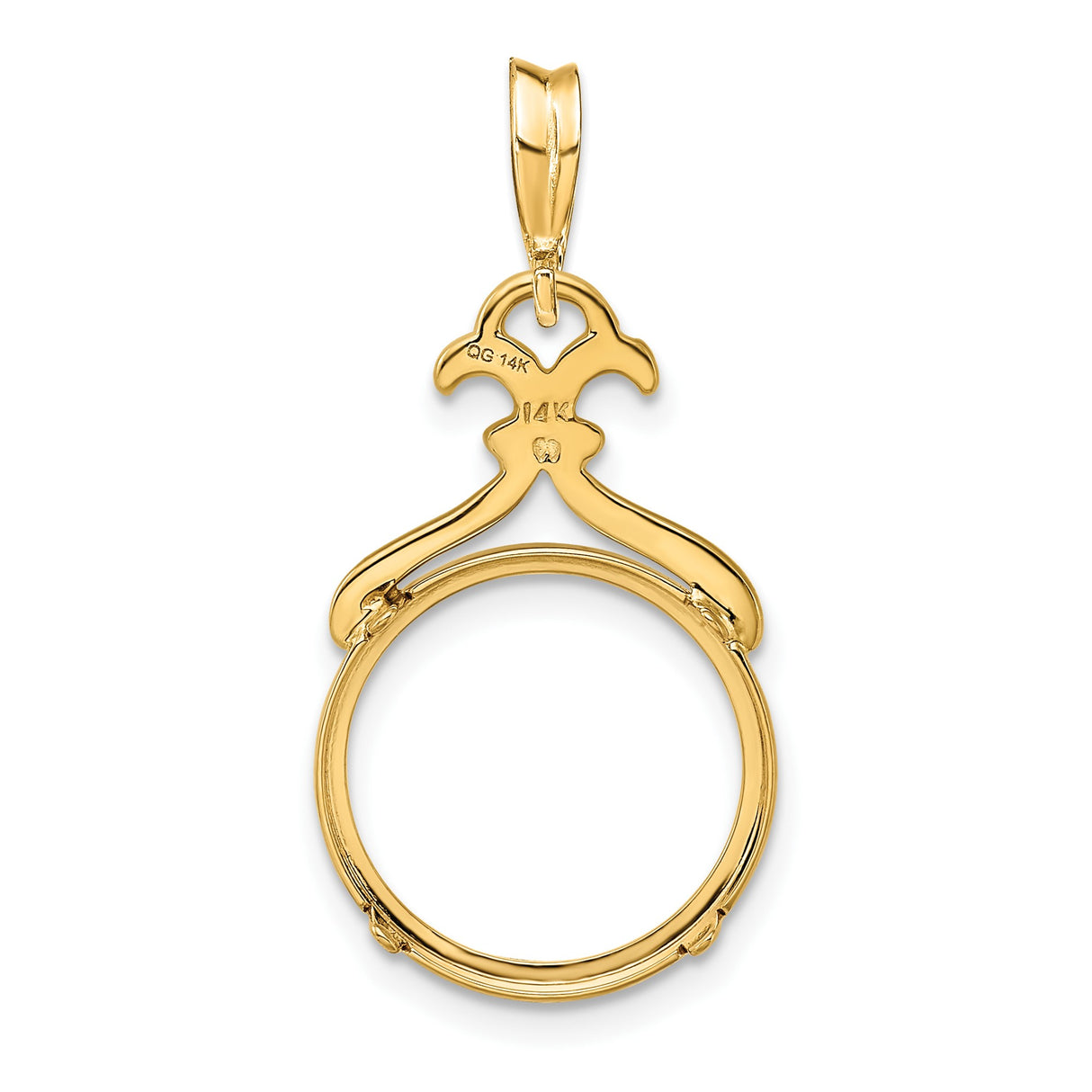 14 mm 14k Yellow Gold coin bezel for Australian $5 Kangaroo — additional image