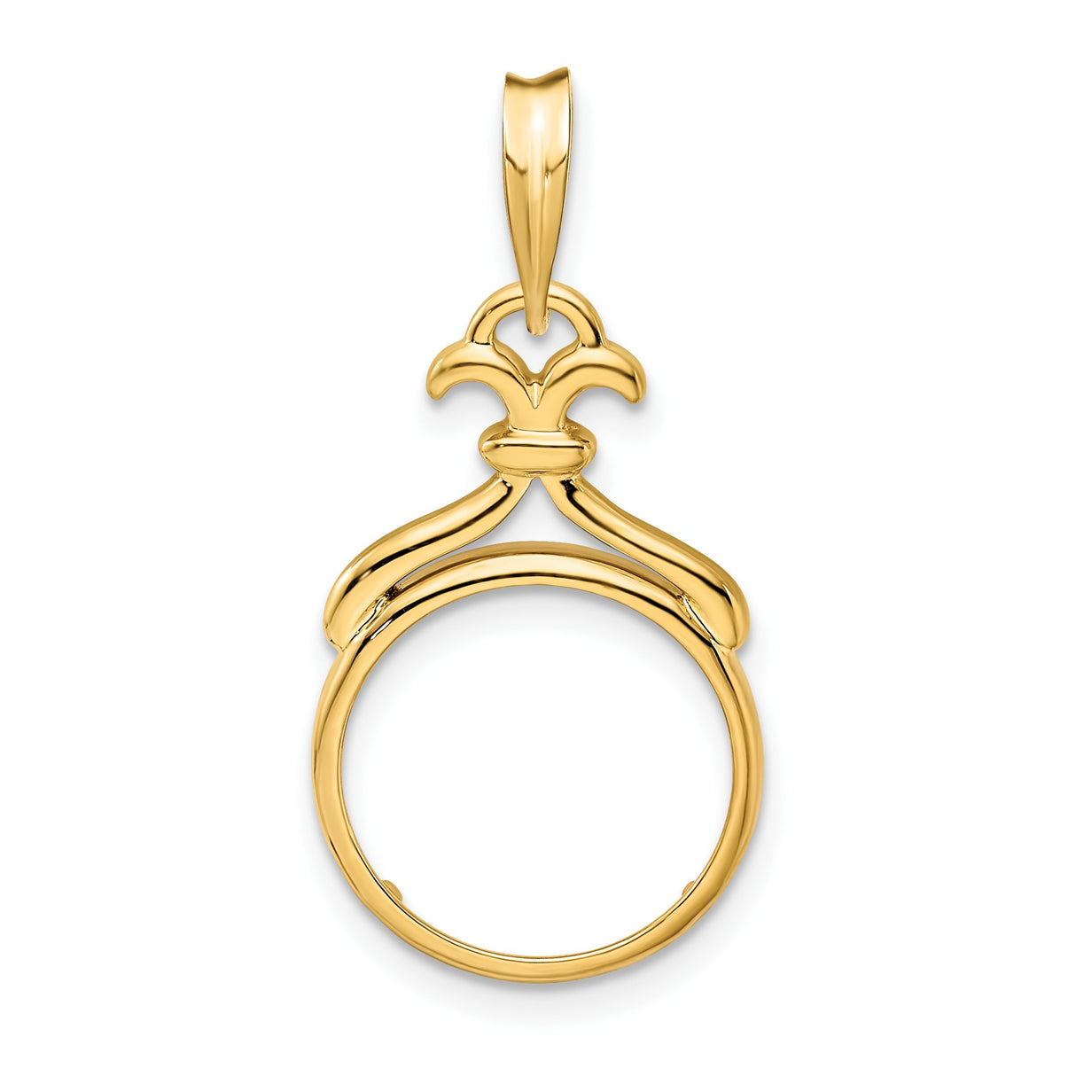 14 mm 14k Yellow Gold coin bezel for Australian $5 Kangaroo