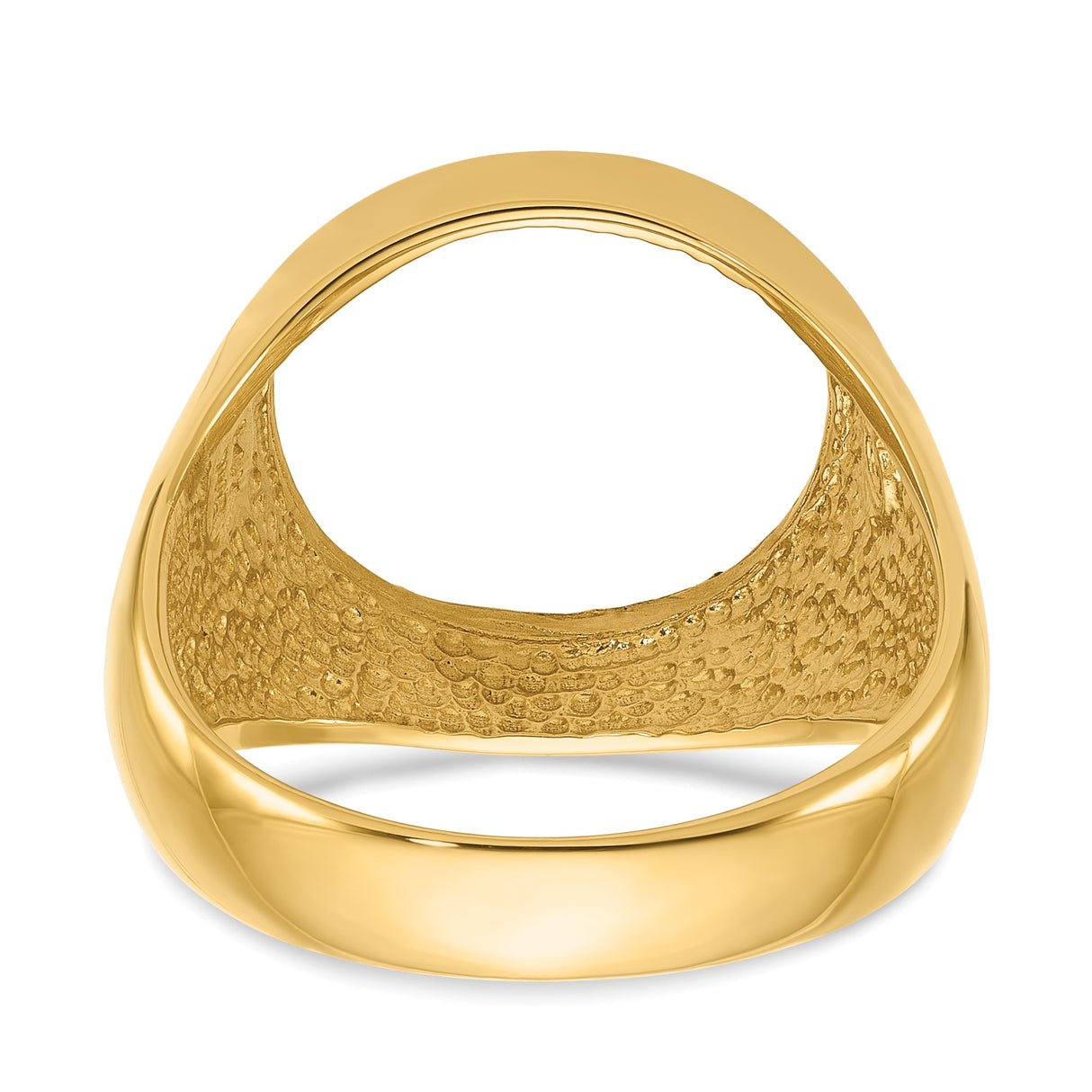 14 mm 14k Yellow Gold coin bezel ring for Australian $5 Kangaroo — additional image