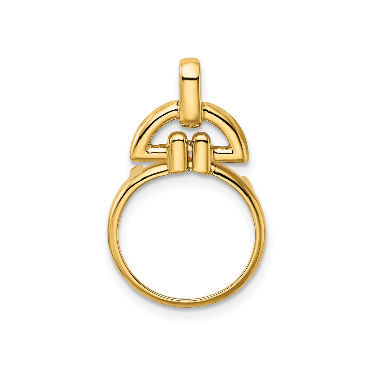 14 mm 14k Yellow Gold coin bezel for Australian $5 Lunar
