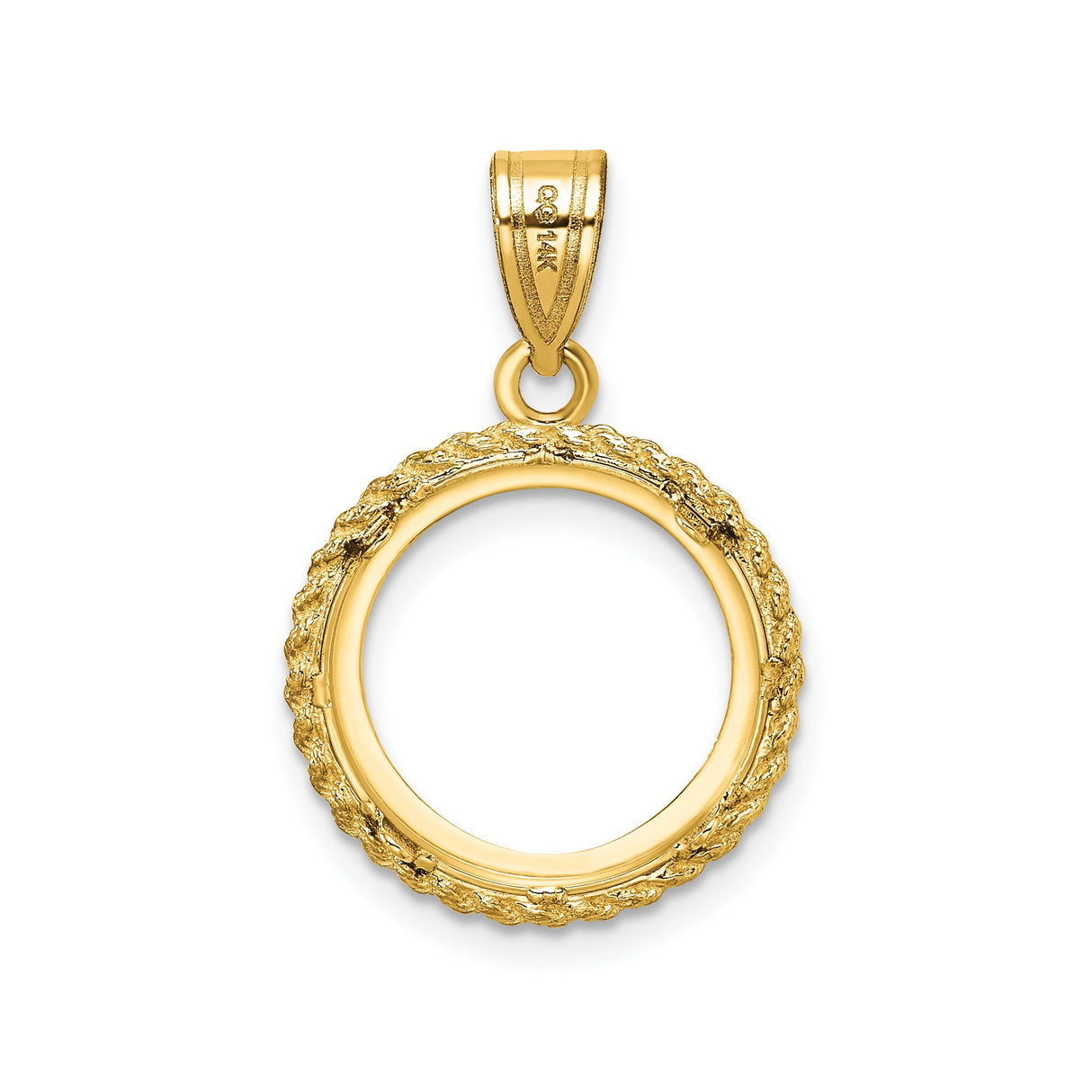 14 mm 14k Yellow Gold coin bezel for Australian $5 Lunar — additional image