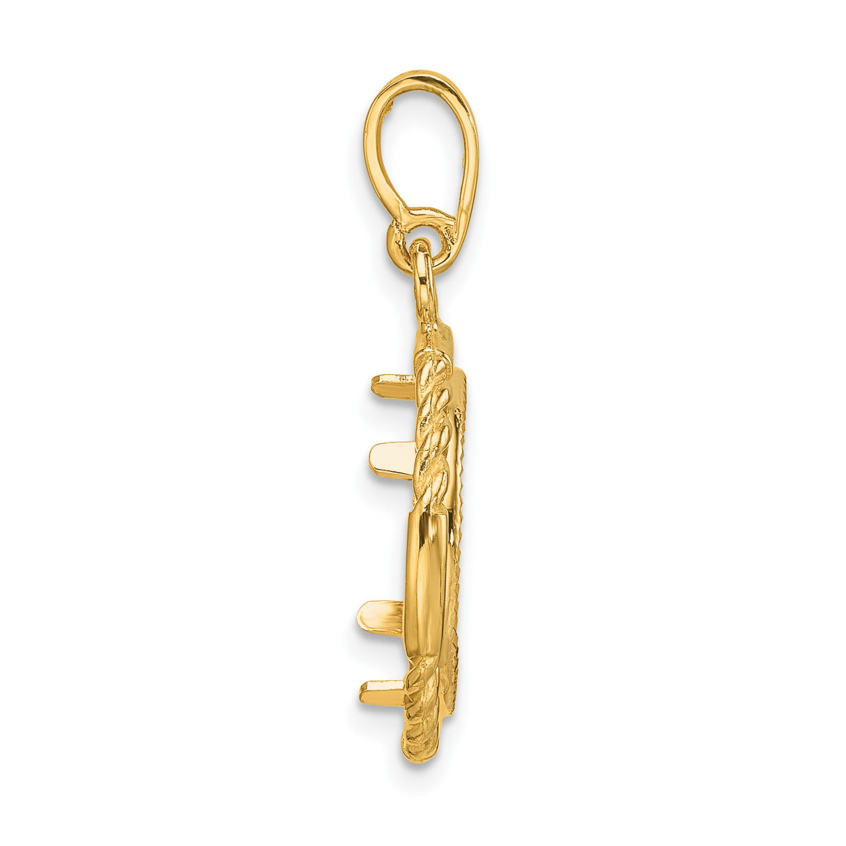 14 mm 14k Yellow Gold coin bezel for Australian $5 Lunar — alternate view