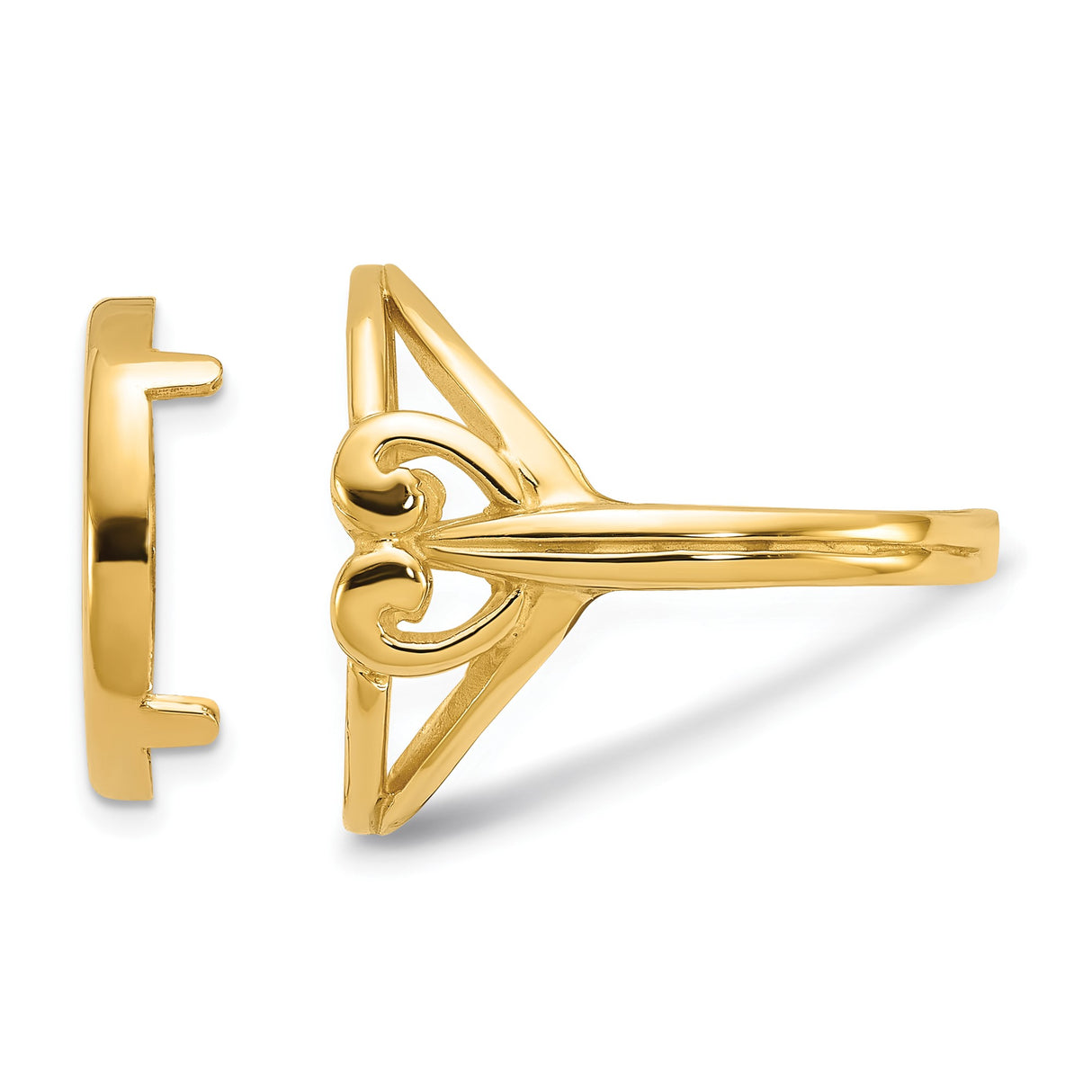 14 mm 14k Yellow Gold coin bezel ring for Australian $5 Lunar β additional image