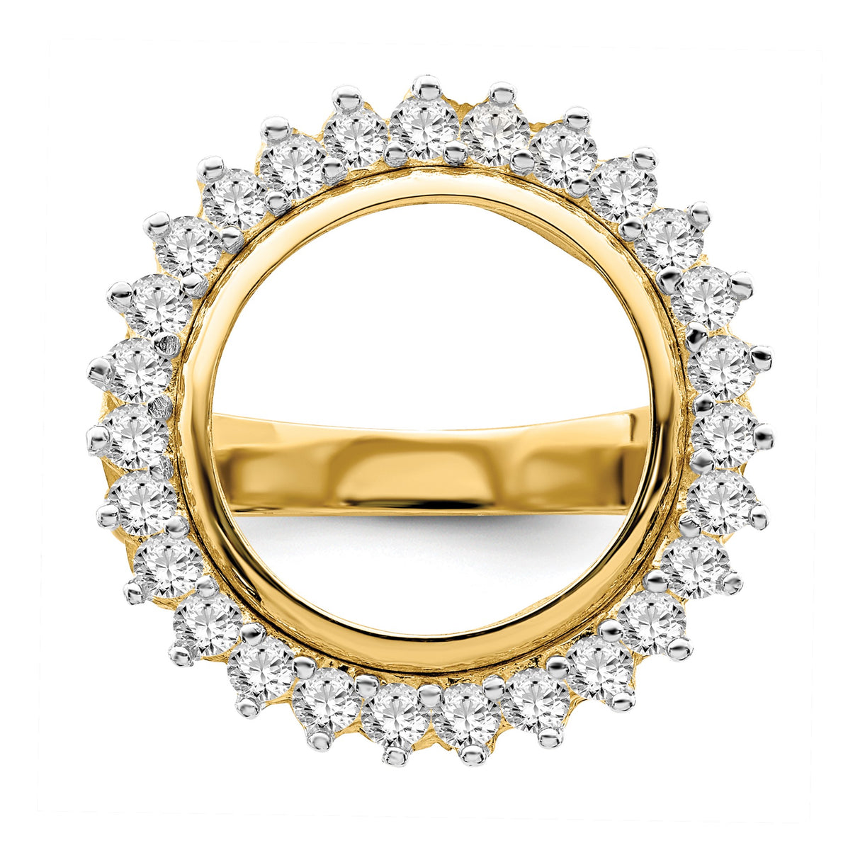14 mm 14k Yellow Gold coin bezel ring for Australian $5 Lunar β additional image