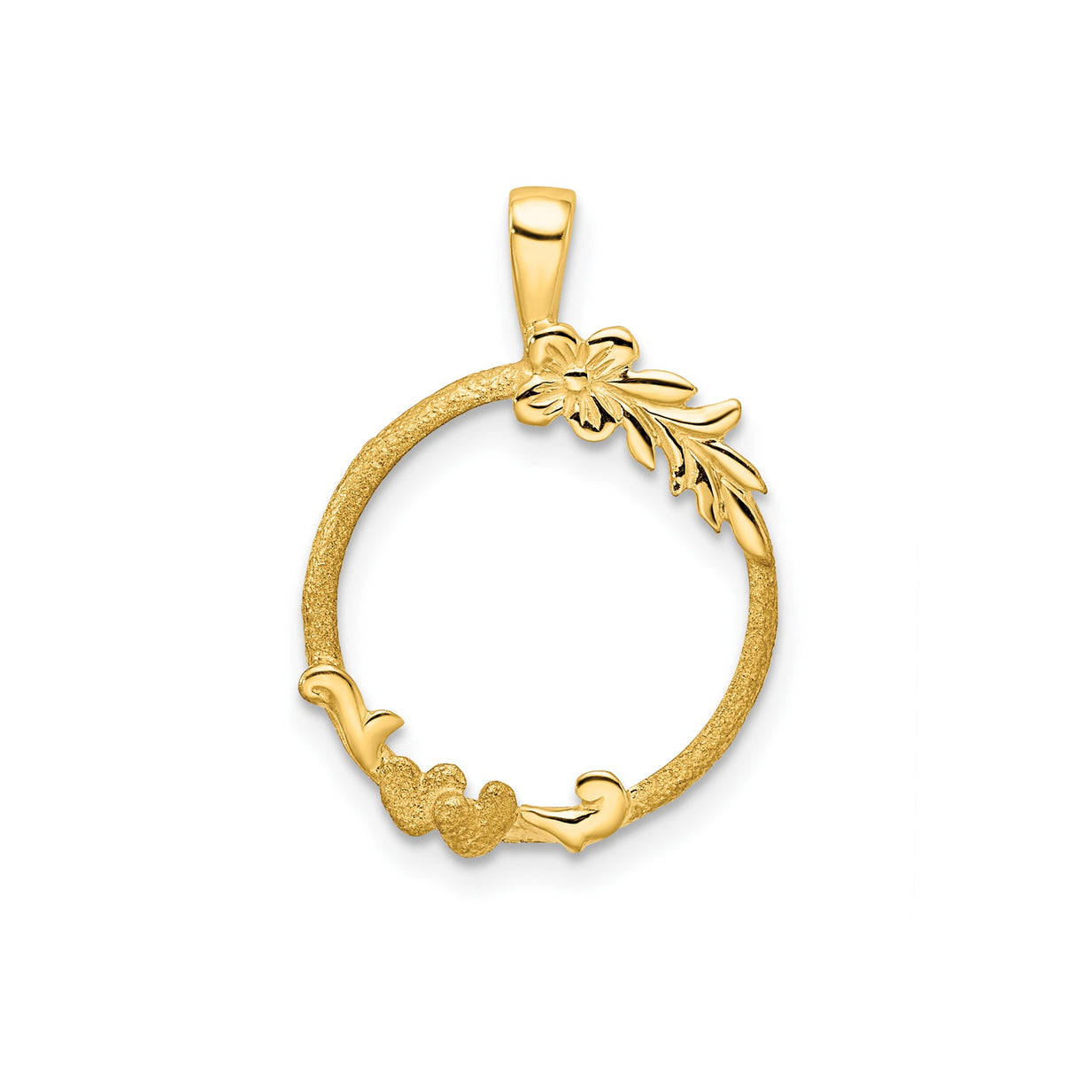 14 mm 14k Yellow Gold coin bezel for Australian $5 Nugget