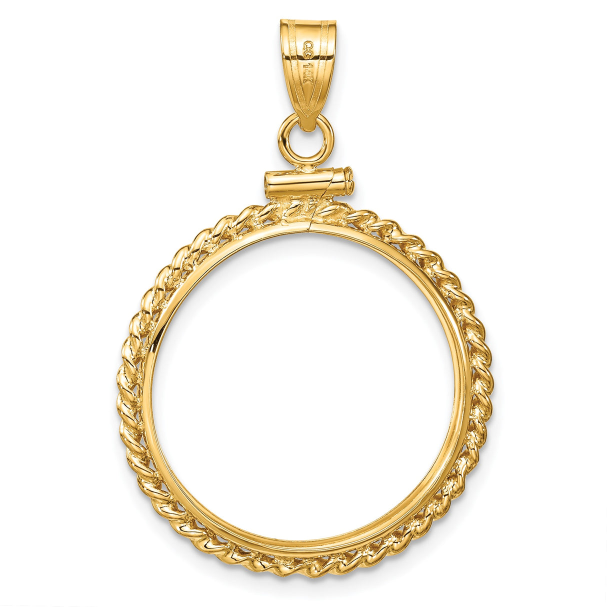 20 mm 14k Yellow Gold coin bezel for Australian $25 Nugget β additional image