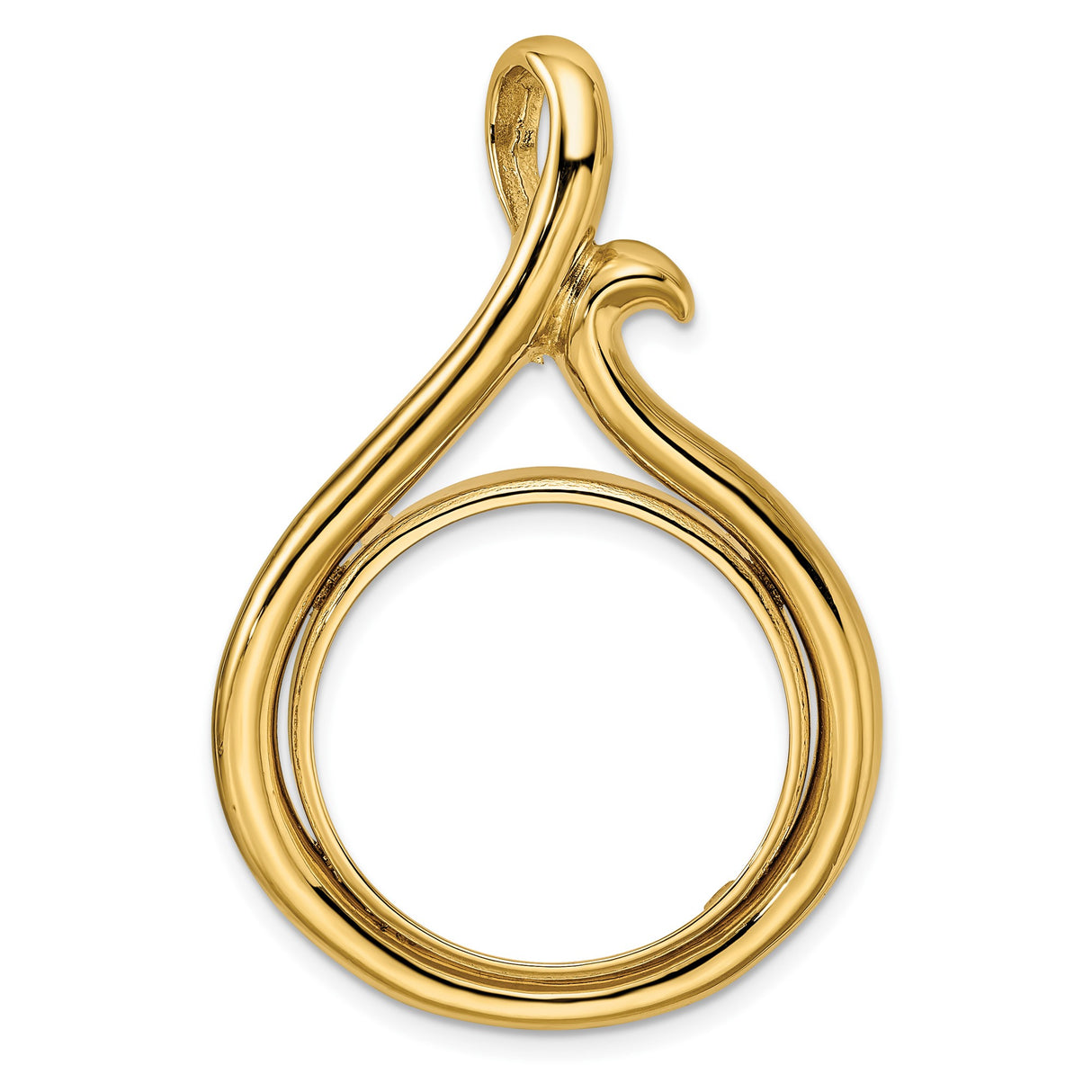 22 mm 14k Yellow Gold coin bezel for Australian Sovereign