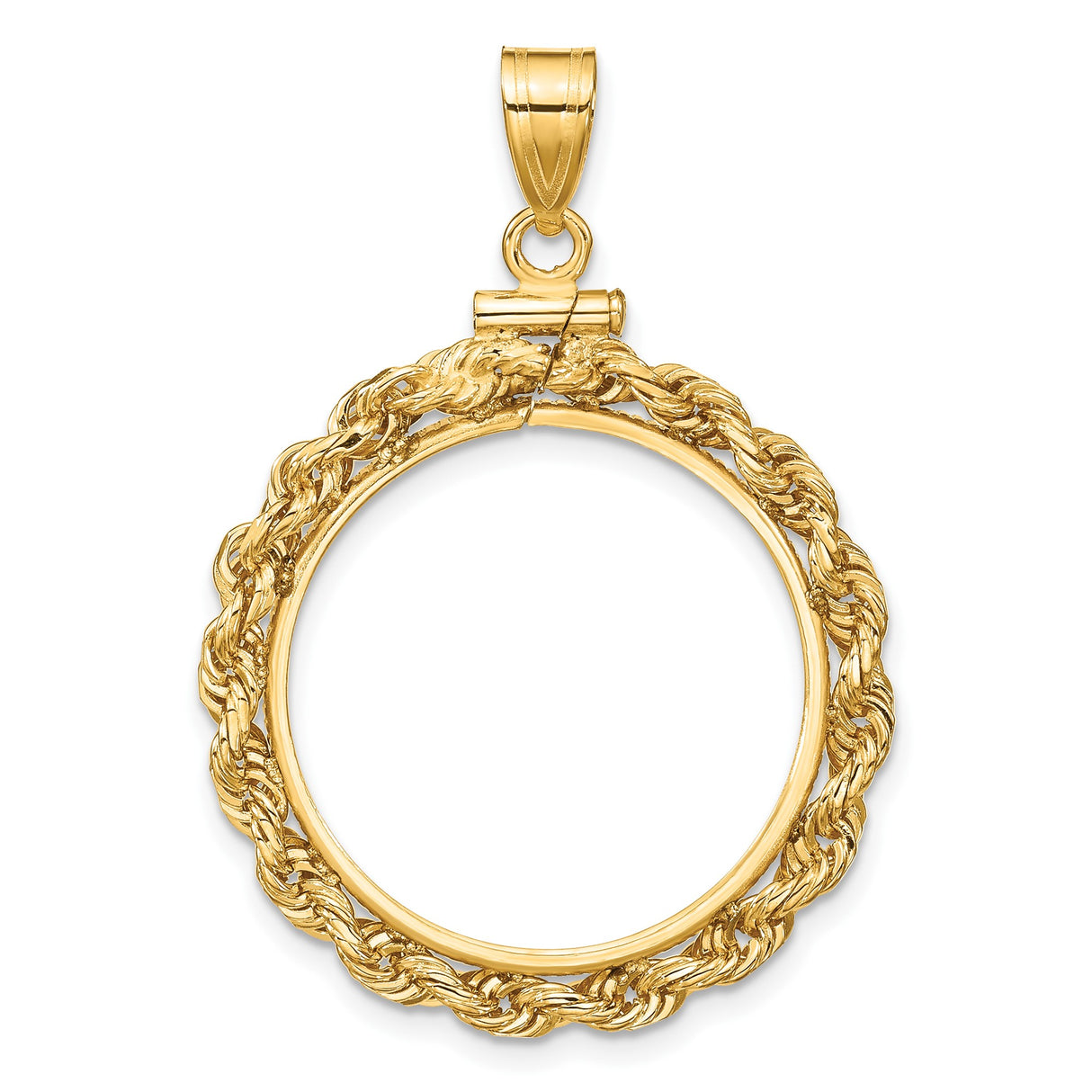 22 mm 14k Yellow Gold coin bezel for Australian Sovereign
