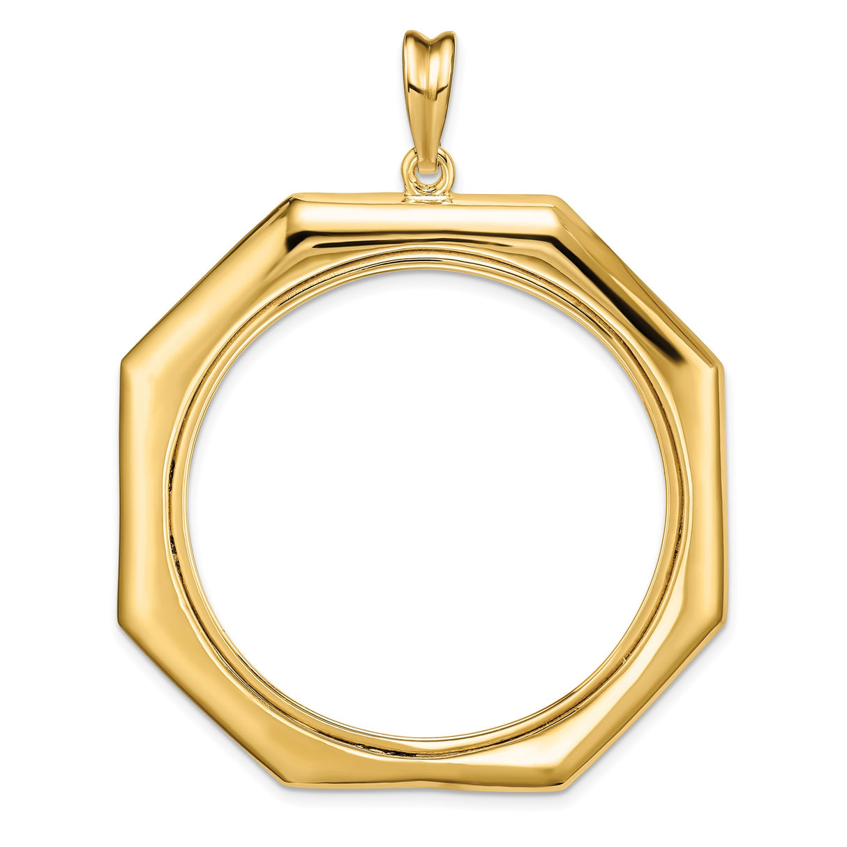 37 mm 14k Yellow Gold coin bezel for Austria €100 Philharmonic