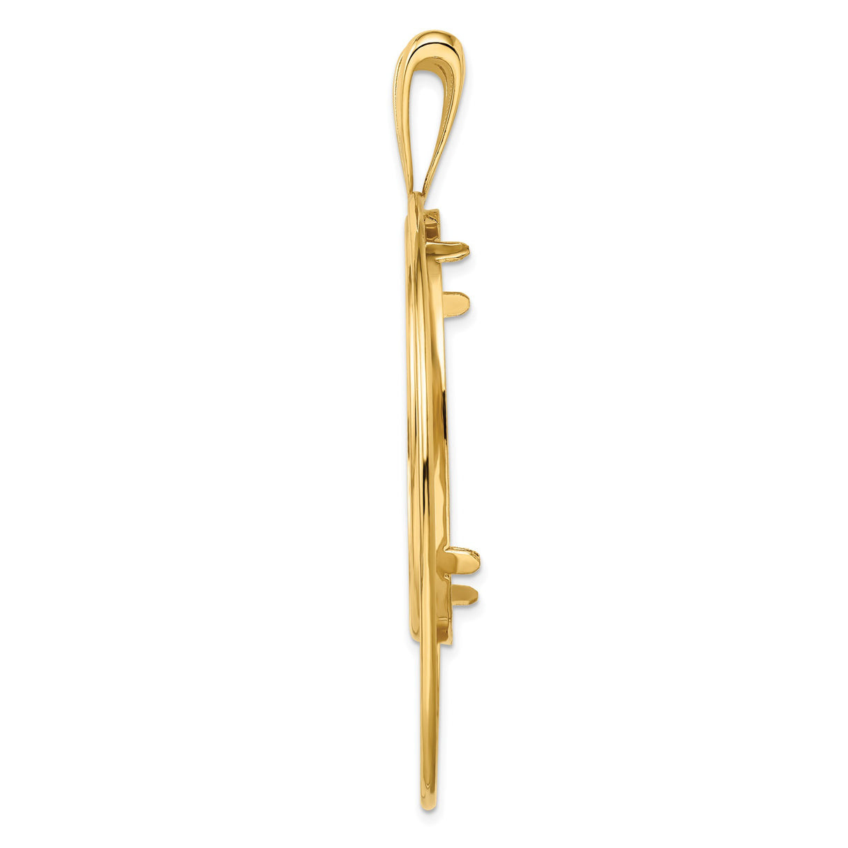 37 mm 14k Yellow Gold coin bezel for Austria €1.50 Philharmonic — alternate view