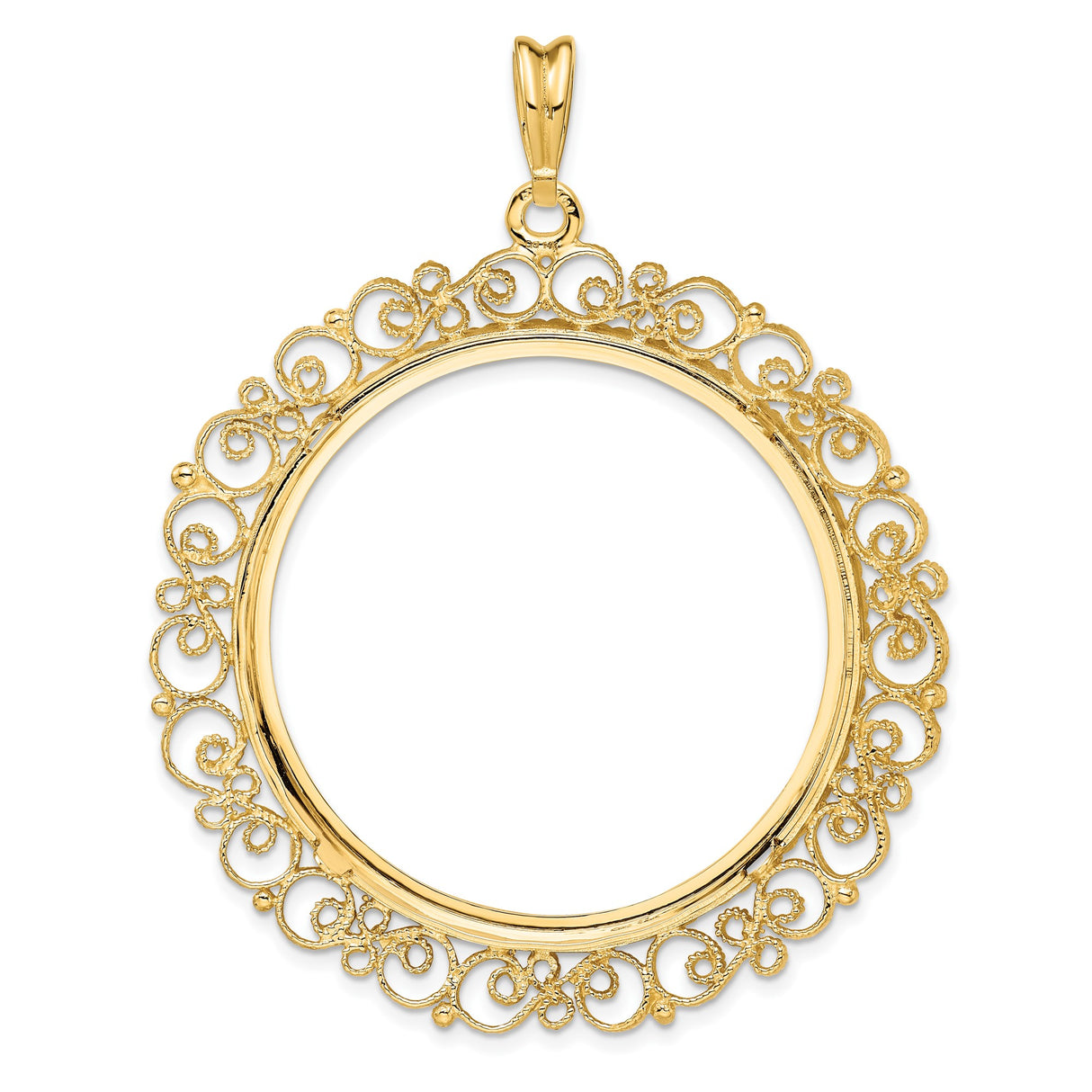 37 mm 14k Yellow Gold coin bezel for Austria €1.50 Philharmonic — additional image