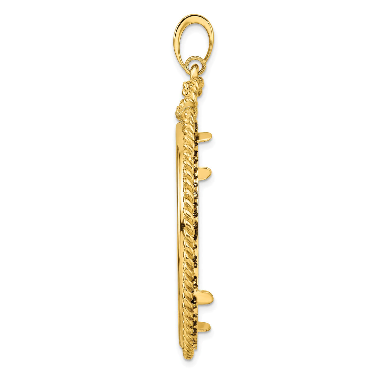 37 mm 14k Yellow Gold coin bezel for Austria €1.50 Philharmonic — alternate view