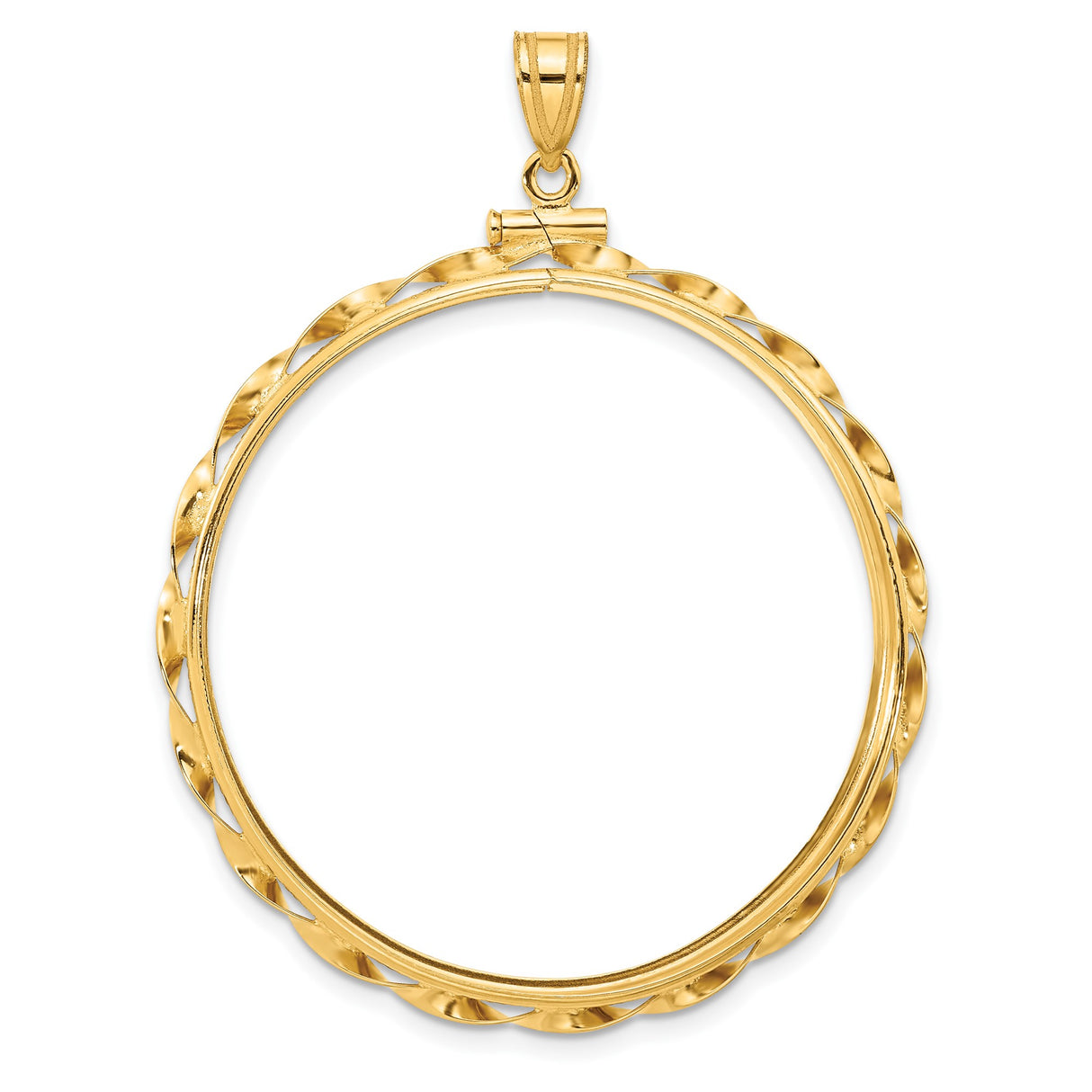 37 mm 14k Yellow Gold coin bezel for Austria €1.50 Philharmonic