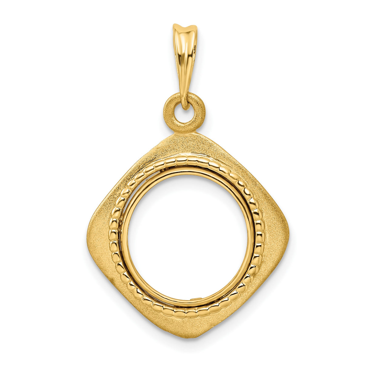13 mm 14k Yellow Gold coin bezel for Austria €4 Philharmonic