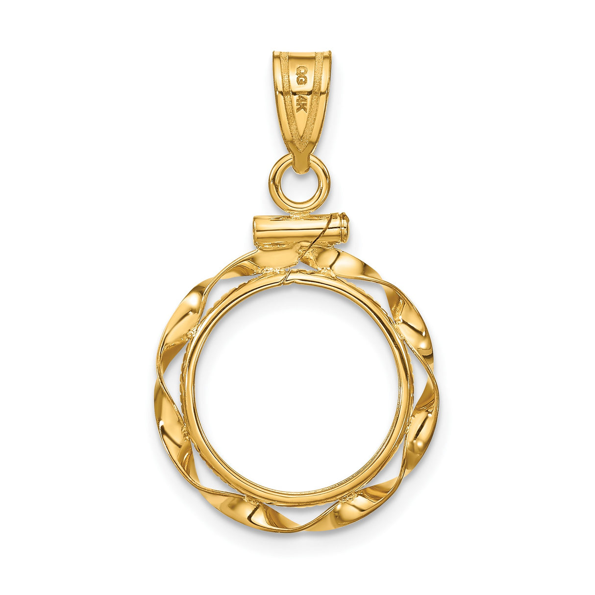 13 mm 14k Yellow Gold coin bezel for Austria €4 Philharmonic — additional image