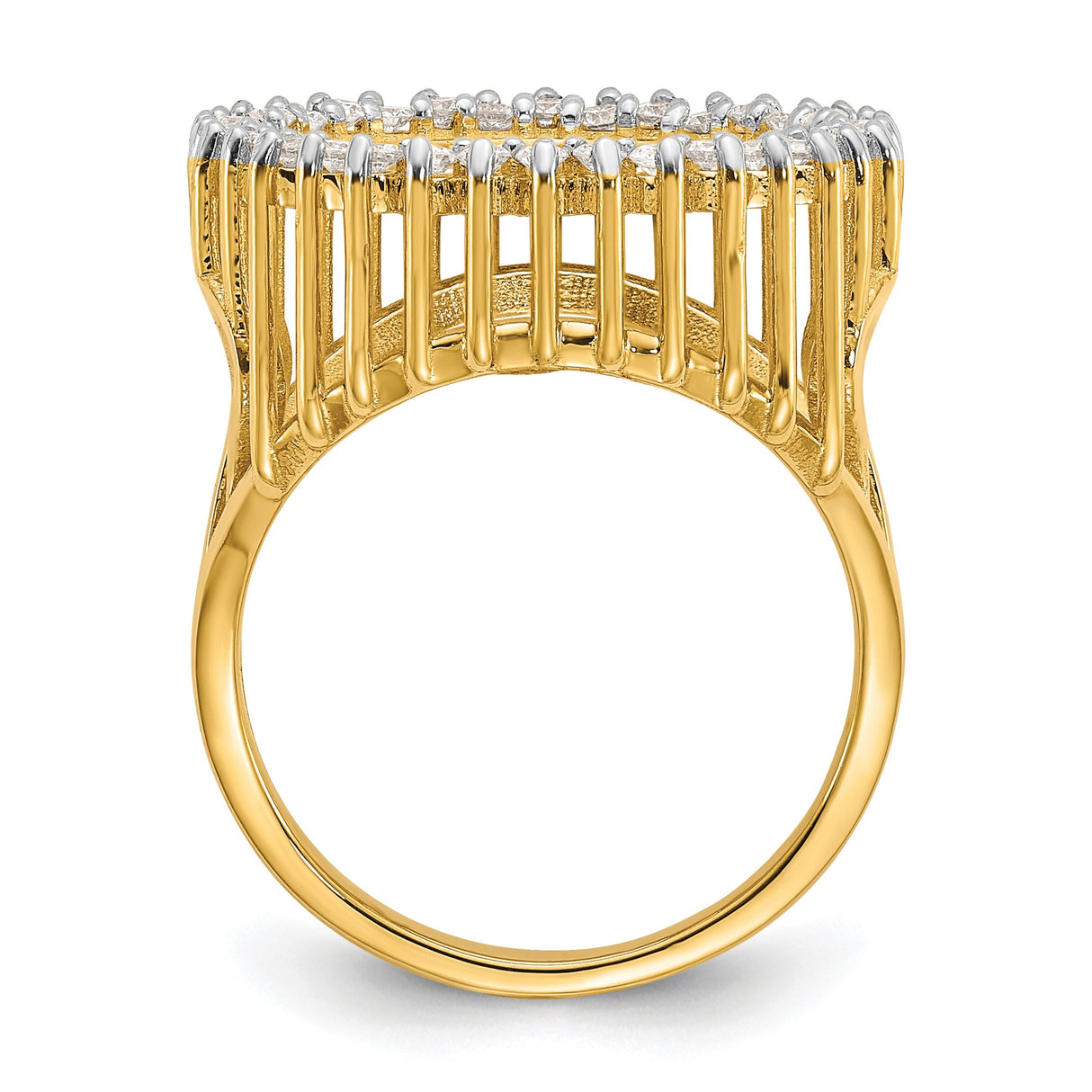 13 mm 14k Yellow Gold coin bezel ring for Austria €4 Philharmonic — alternate view