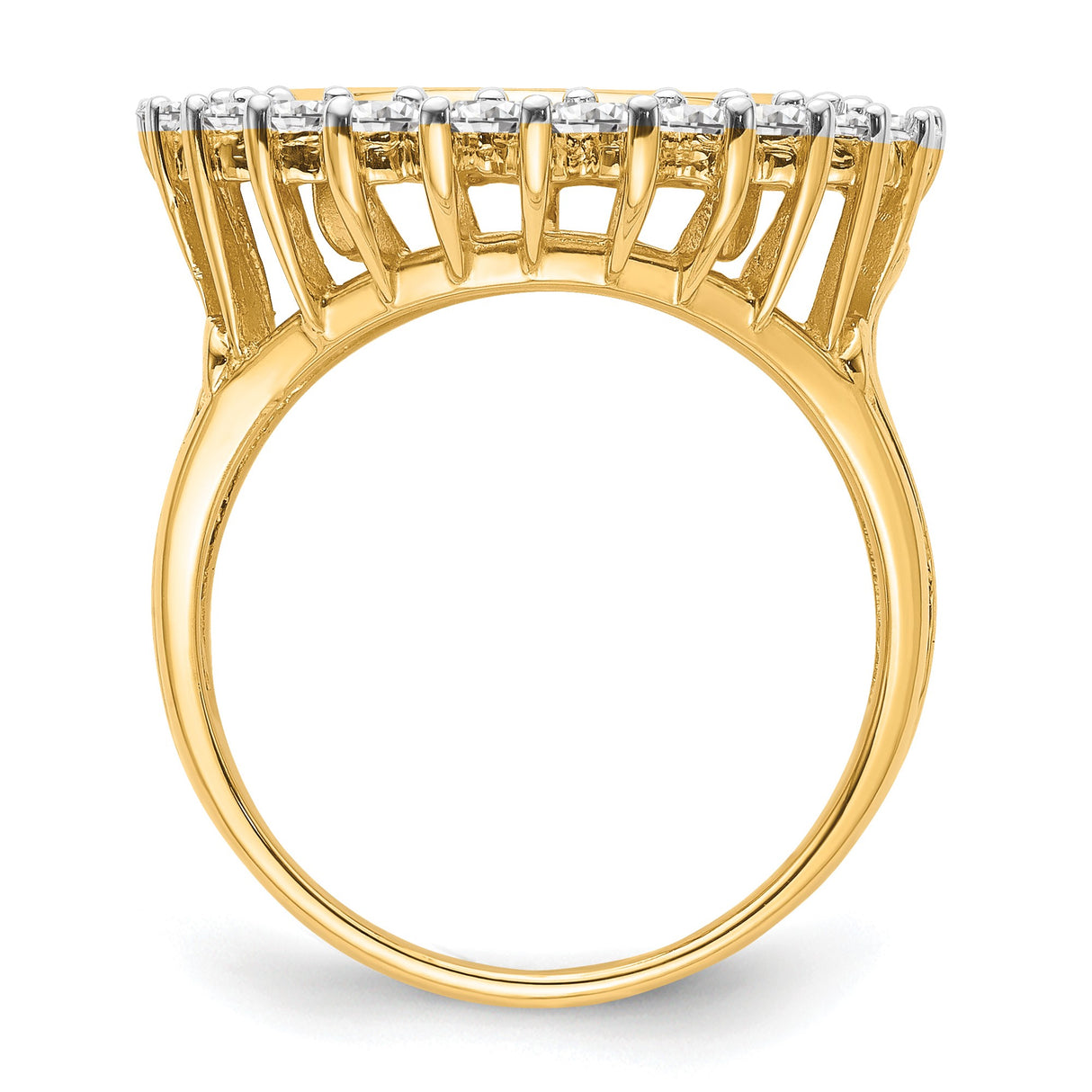 13 mm 14k Yellow Gold coin bezel ring for Austria €4 Philharmonic — alternate view