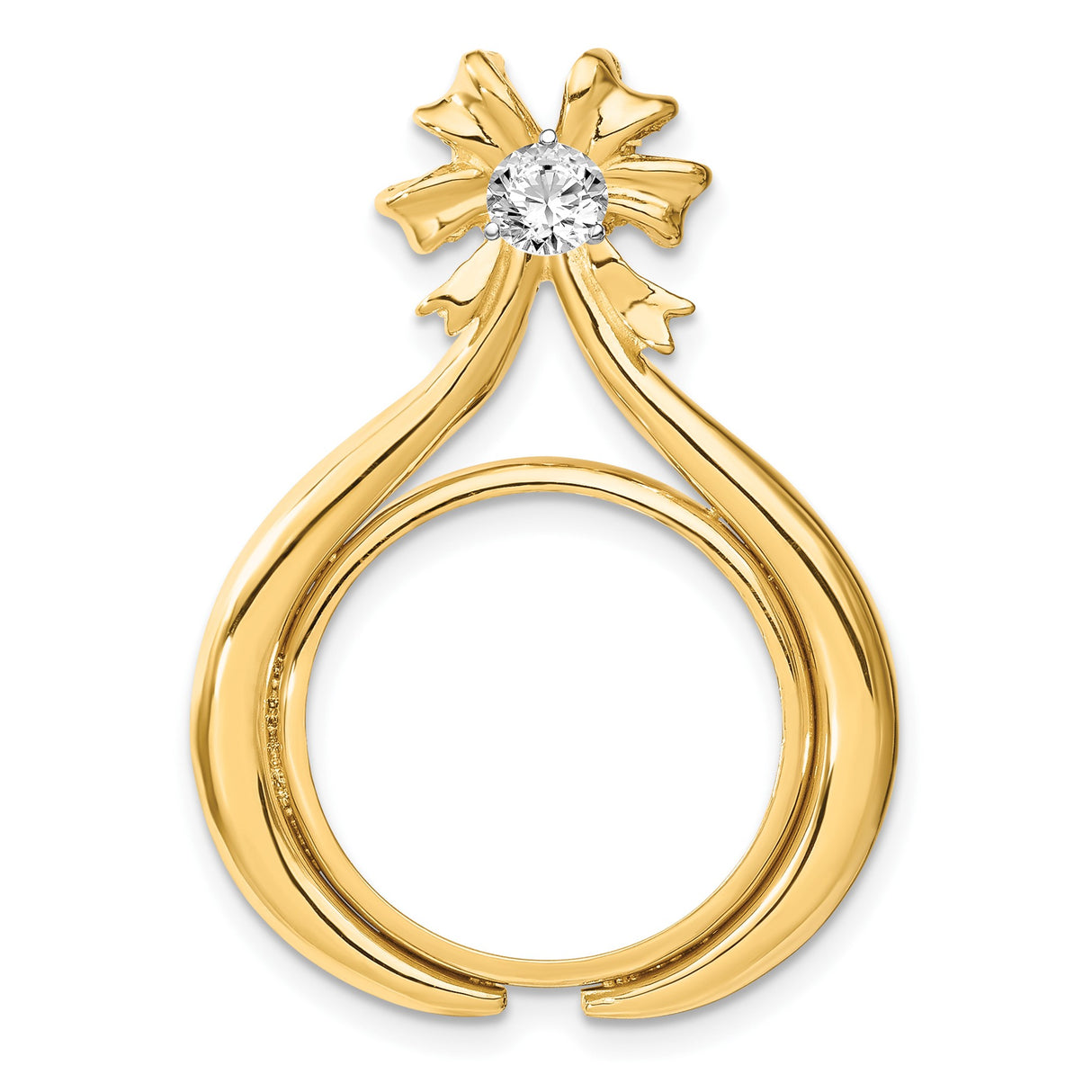 18 mm 14k Multi-Tone Gold coin bezel for Barbados $0.10 Ten Cents