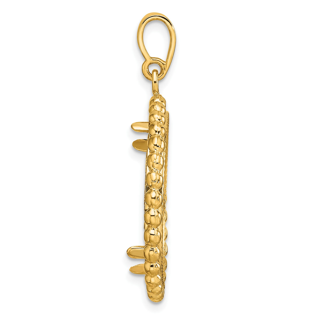 14k Yellow Gold coin bezel for US $25 American Eagle Platinum — alternate view