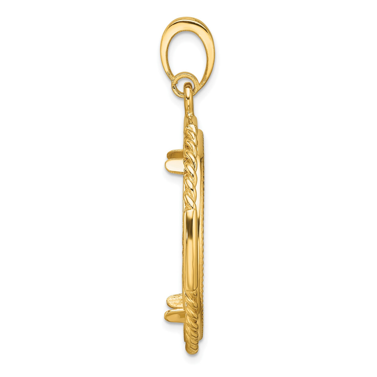 14k Yellow Gold coin bezel for US $50 American Eagle Platinum — alternate view