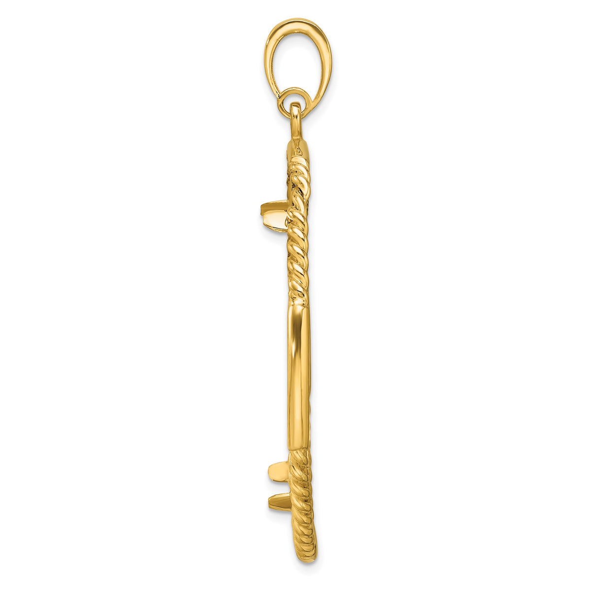 39.5 mm 14k Yellow Gold coin bezel pendant β alternate view