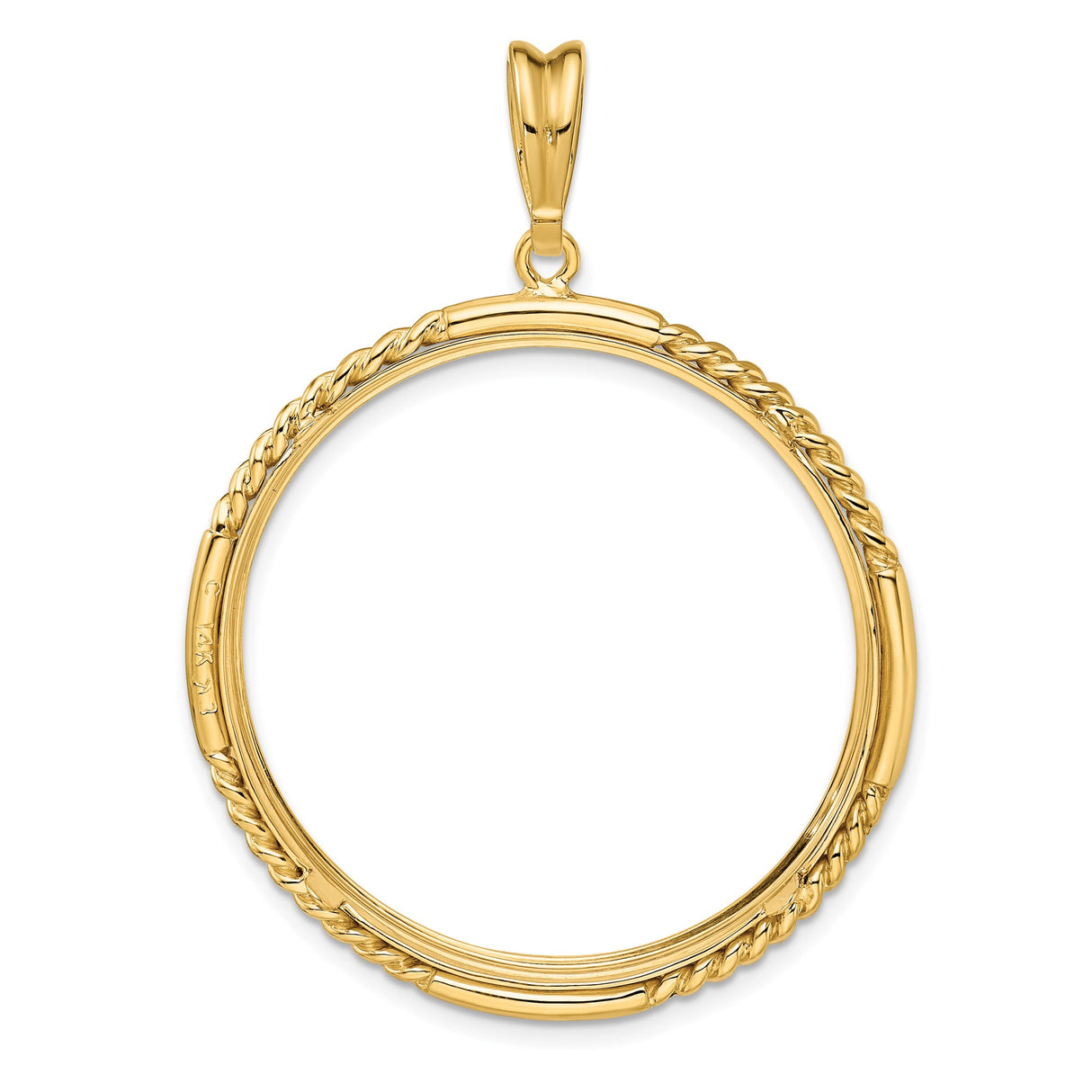 14k Yellow Gold coin bezel for US $100 American Eagle Platinum — additional image