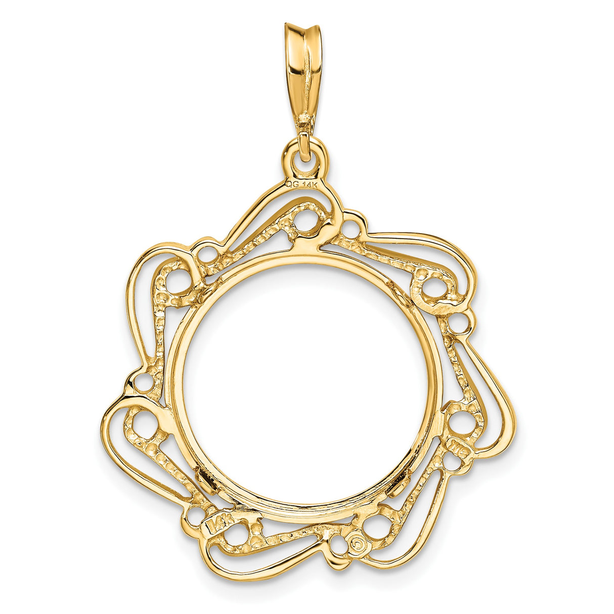 14k Yellow Gold coin bezel for Australian $15 Kangaroo β additional image