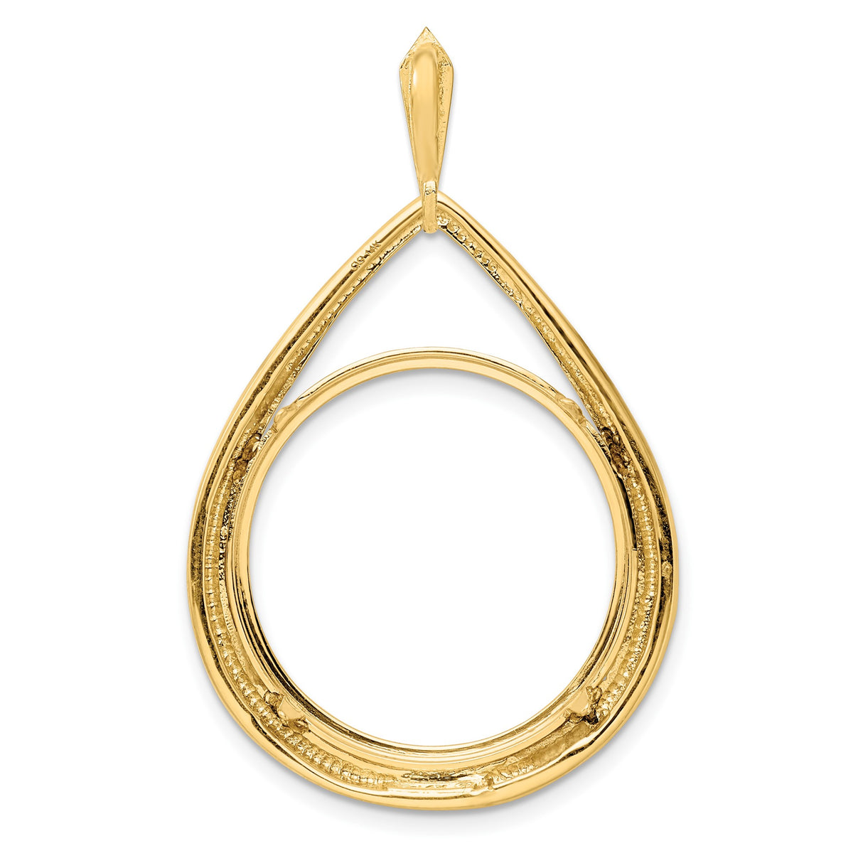 14k Yellow Gold coin bezel for US $25 American Eagle Platinum — additional image
