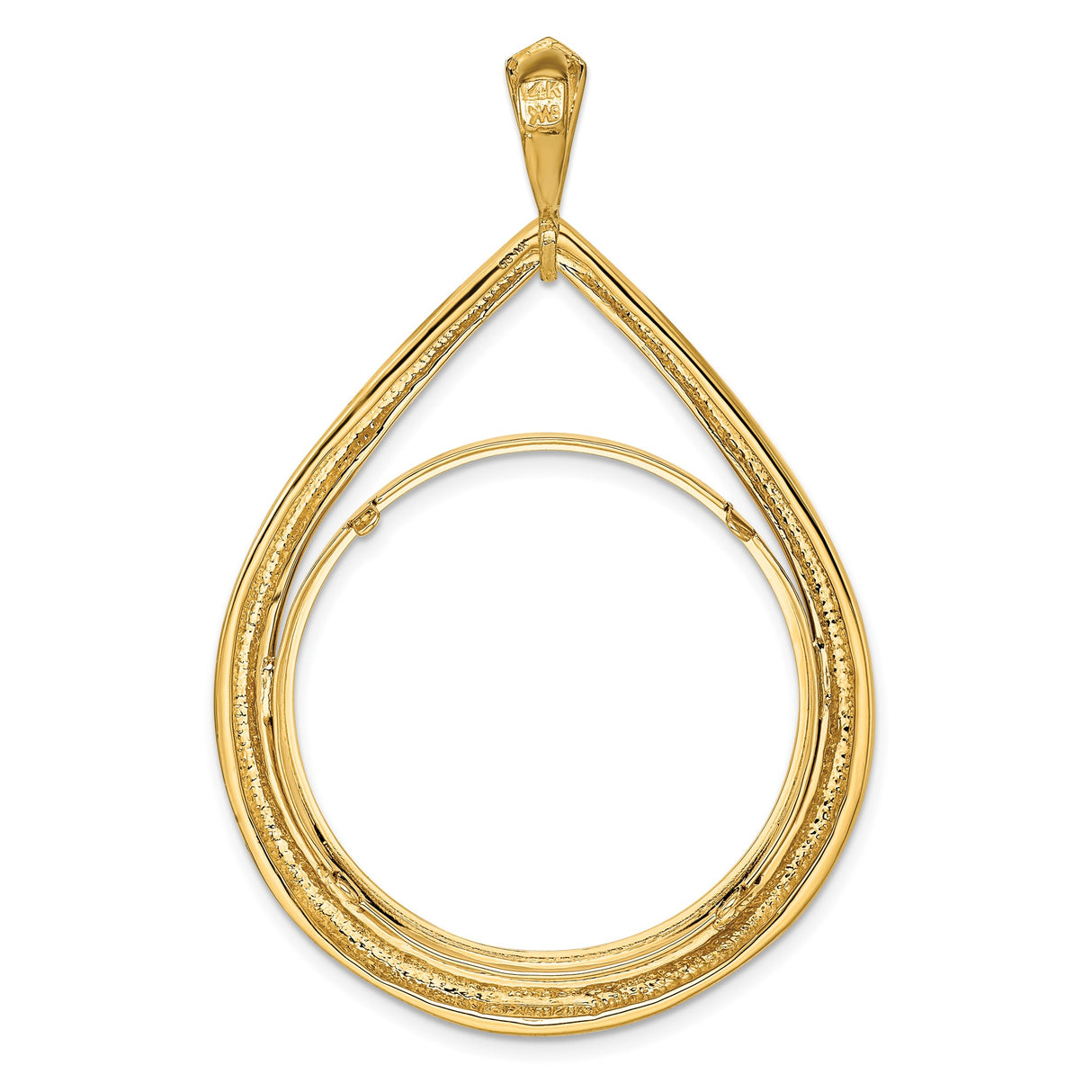 14k Yellow Gold coin bezel for Isle of Man 1/2 Crown Cat β additional image