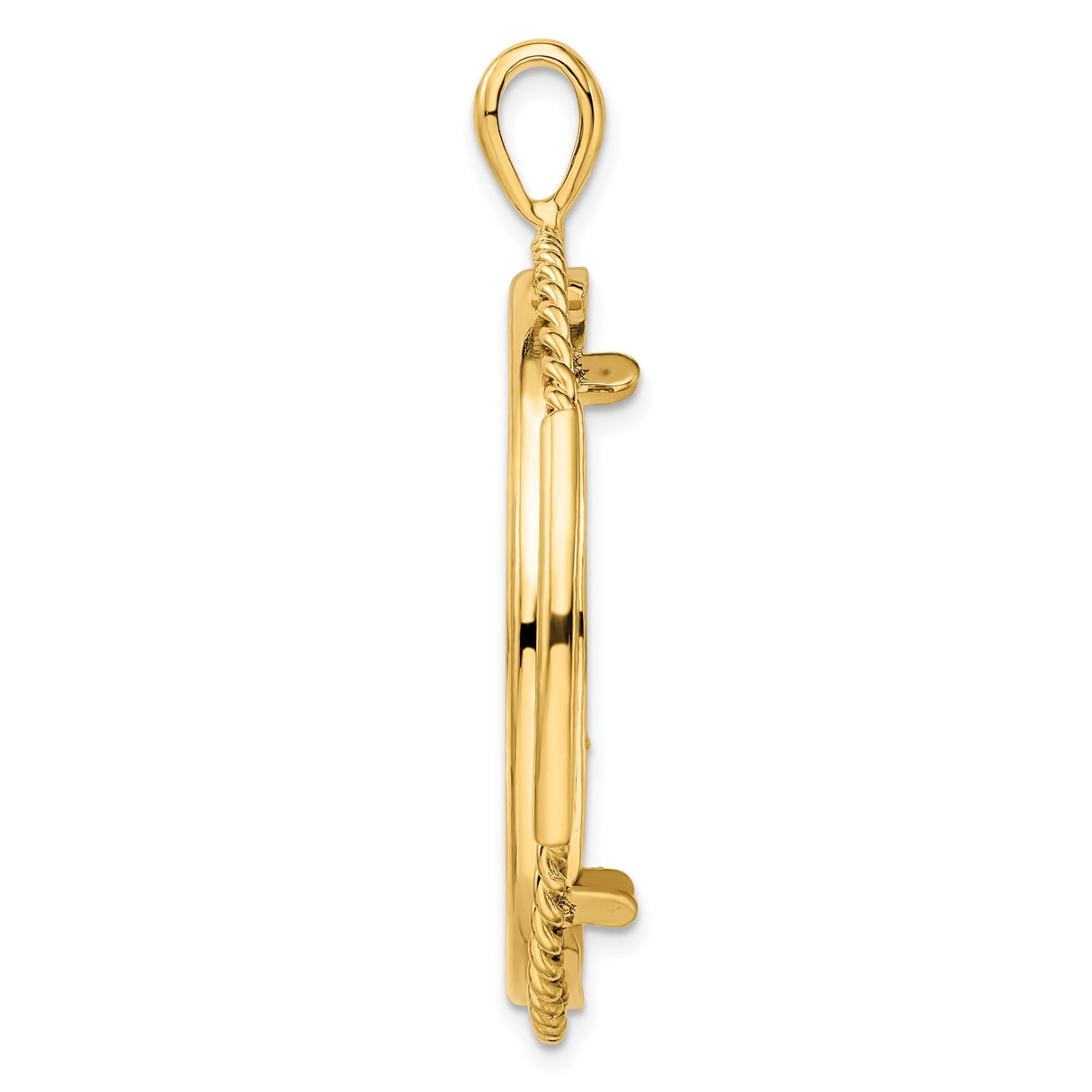 14k Yellow Gold coin bezel for Australian $100 Kangaroo Series 2 — alternate view