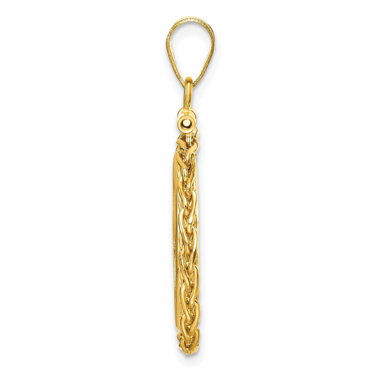 14k Yellow Gold coin bezel for Isle of Man Cat — alternate view