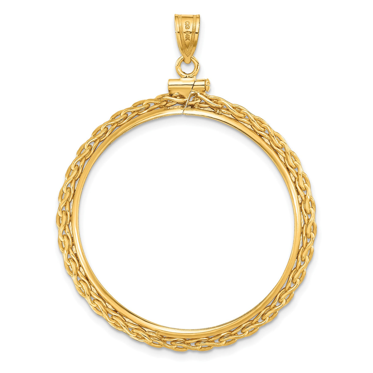 14k Yellow Gold coin bezel for UK £100 Britannia Series 3 — additional image