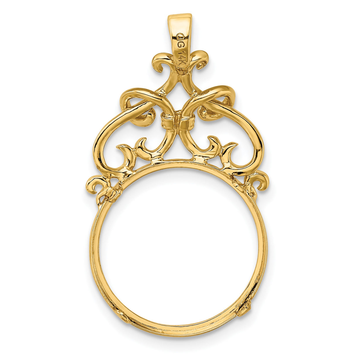 14k Yellow Gold coin bezel for Isle of Man Cat β additional image