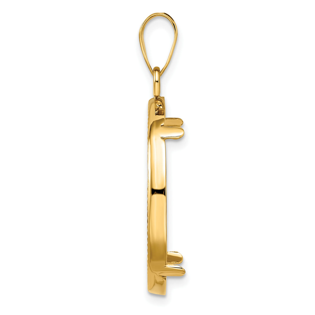 14k Yellow Gold coin bezel for US $25 American Eagle Platinum — alternate view