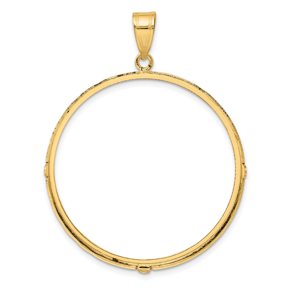 37 mm 14k Yellow Gold coin bezel pendant β additional image