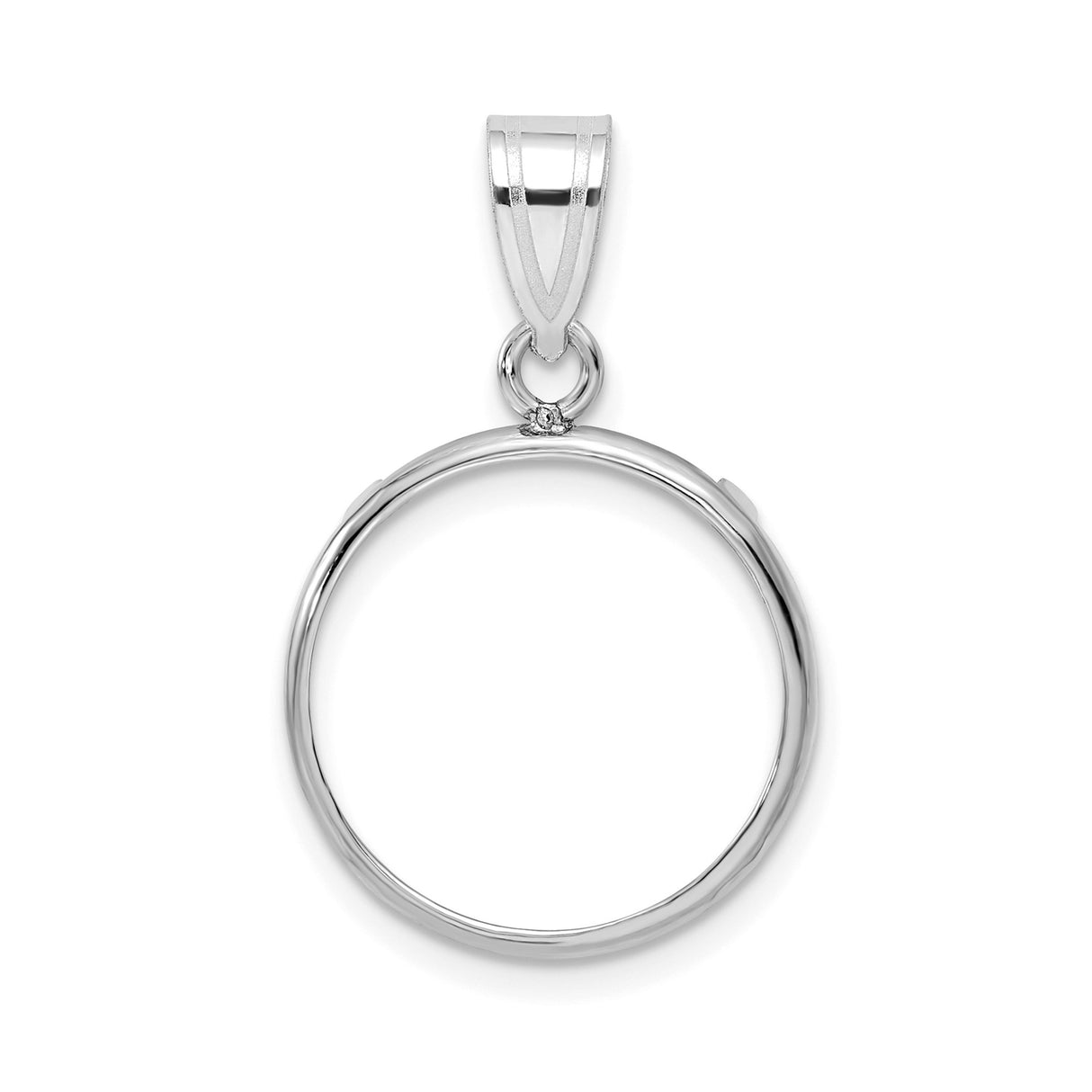 Australian 1/10 oz Gold Lunar $15 Coin Series 3 Coin Bezel Pendant Prong Set Polished in 14k White Gold