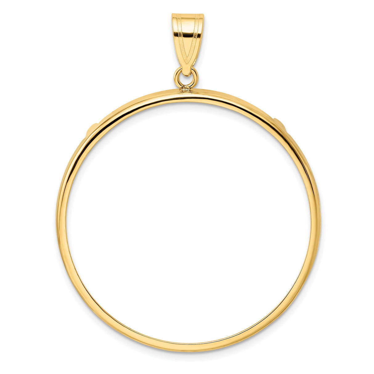 Mexican 50 Pesos Gold Centenario Coin Bezel Pendant Prong Set Plain Polished