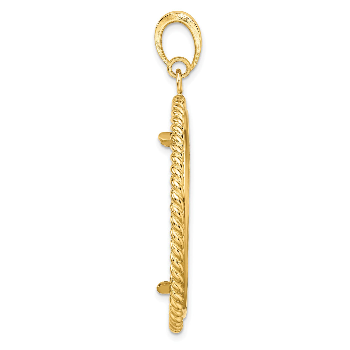 14k Yellow Gold coin bezel for Australian $100 Kangaroo Series 1 β alternate view