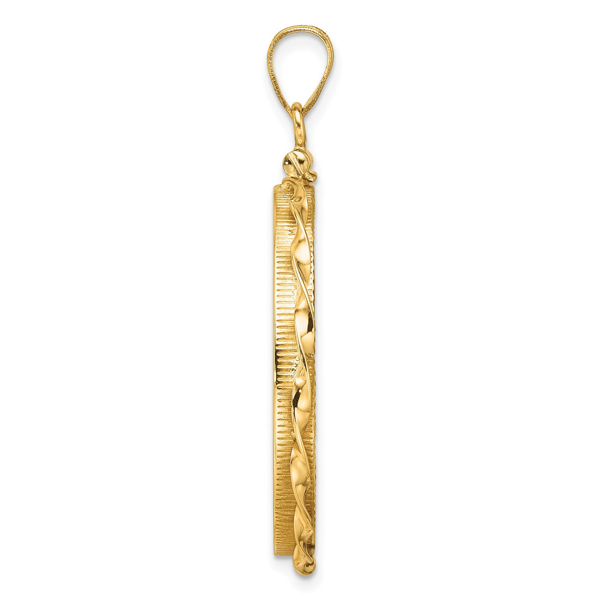 14k Yellow Gold coin bezel for US $50 American Eagle Platinum — alternate view